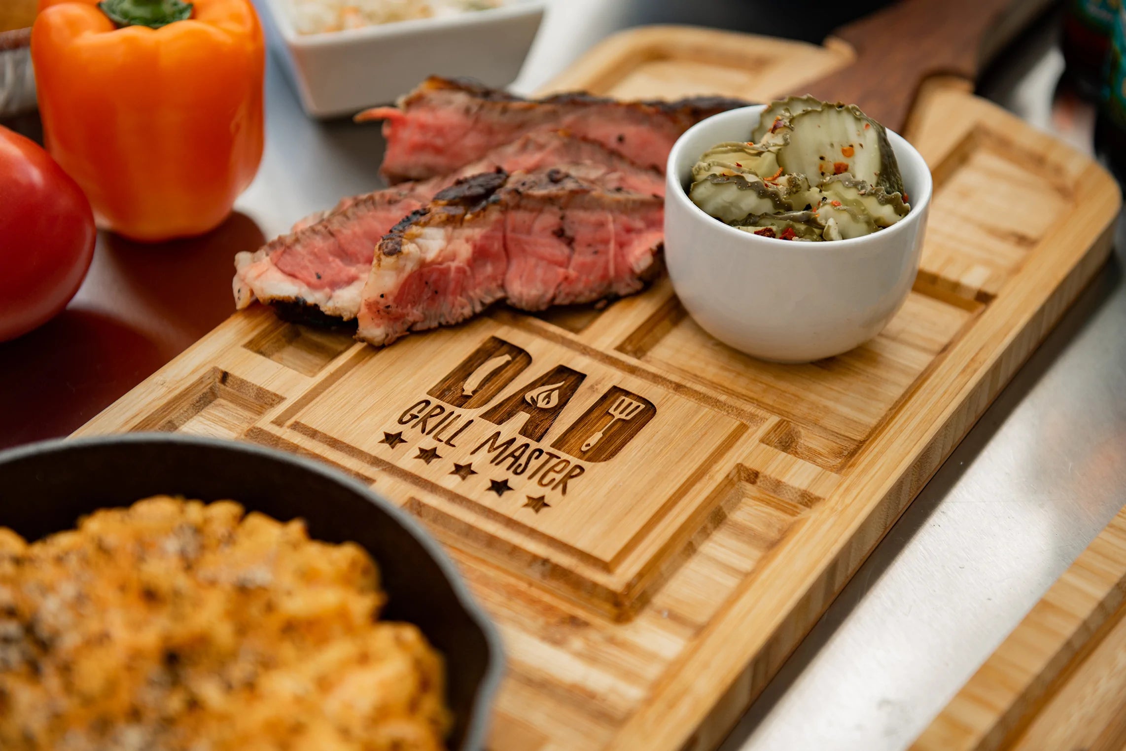 Personalized Grill Master BBQ Board - Serving Tray with Handle