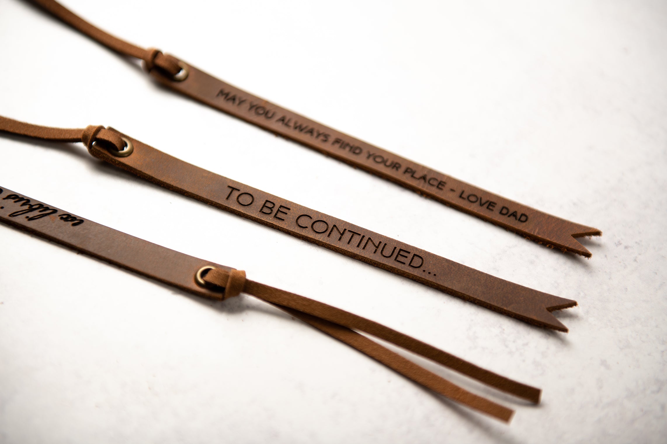 Personalized Leather Bookmark Engraved