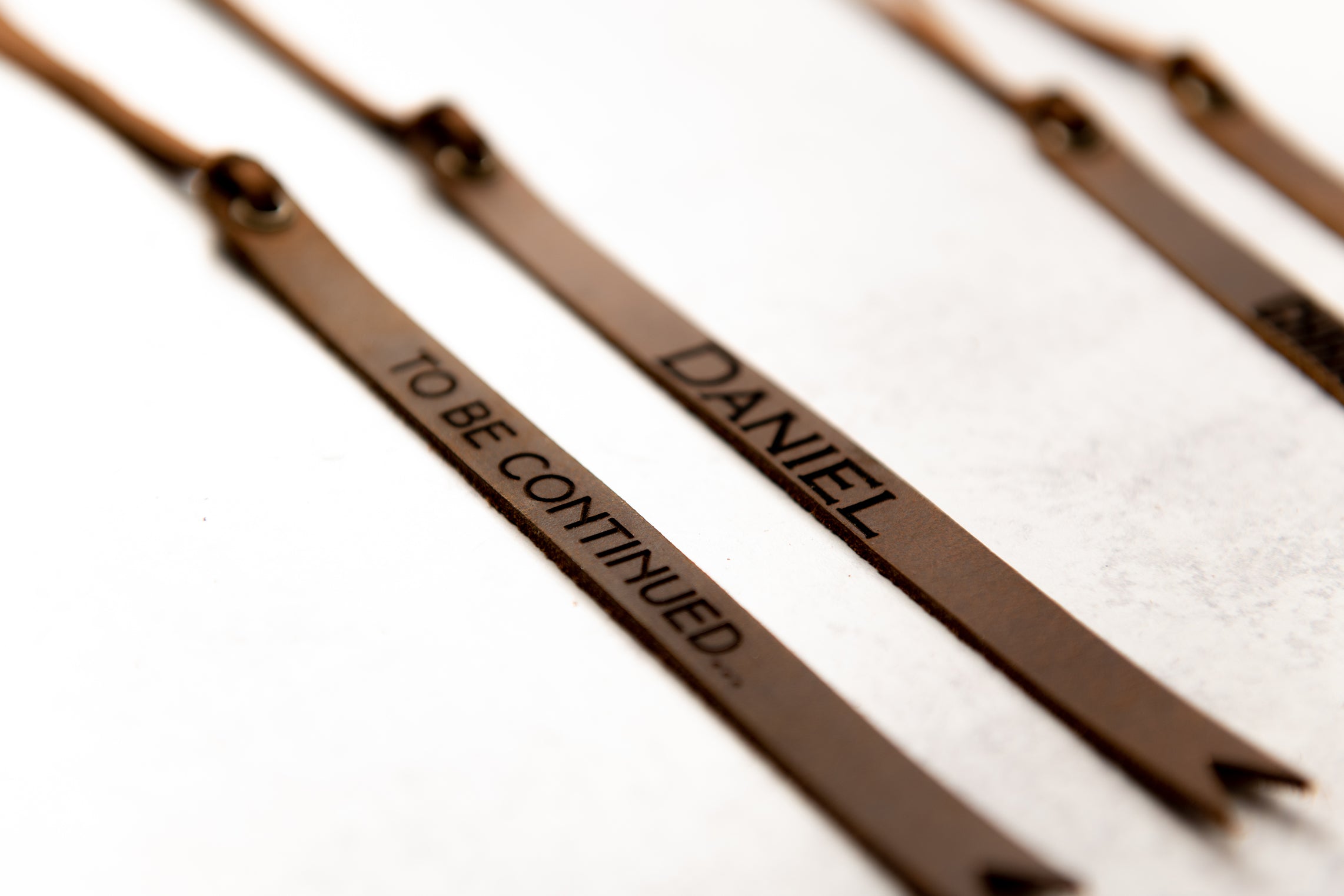 Personalized Leather Bookmark Engraved