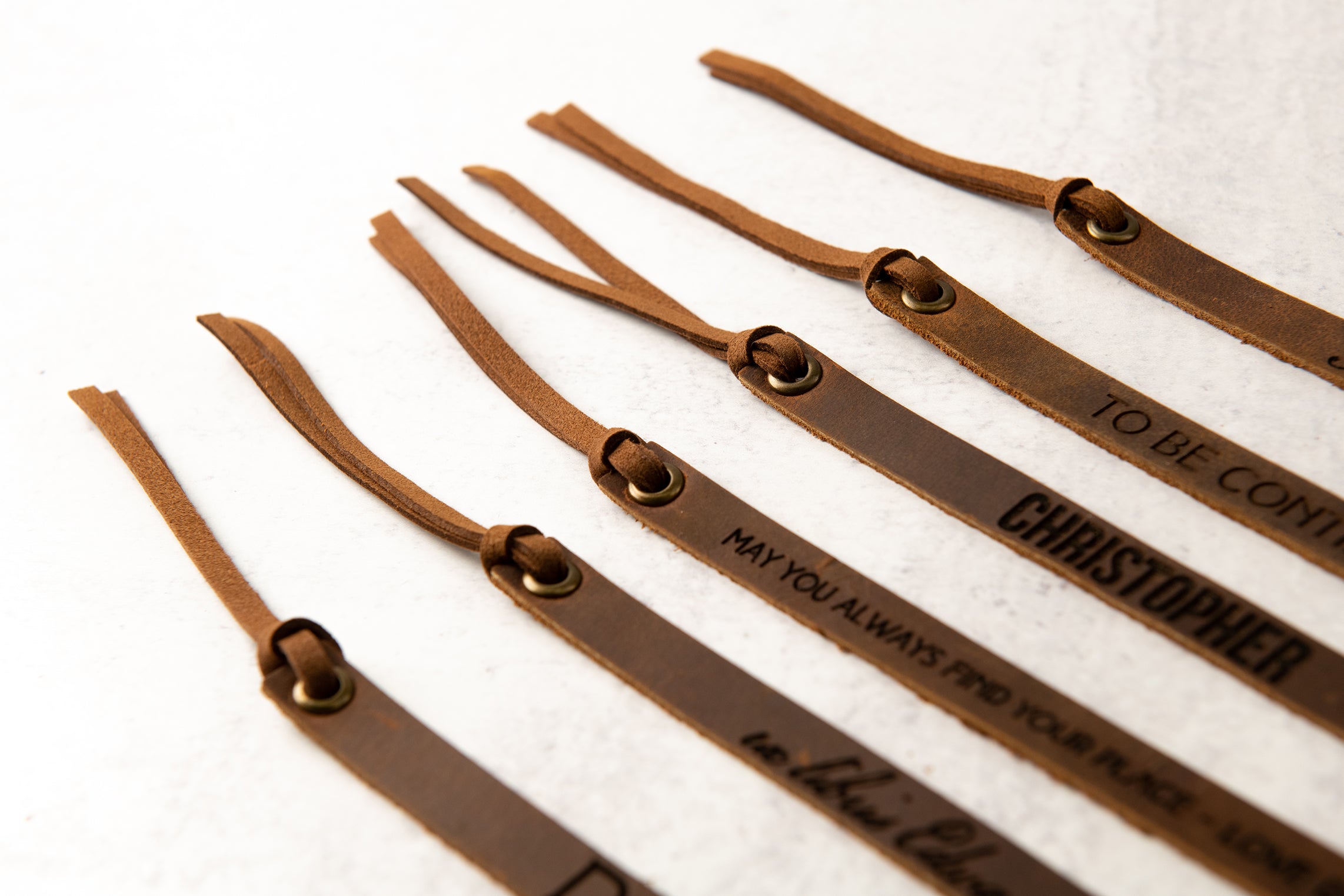Personalized Leather Bookmark Engraved