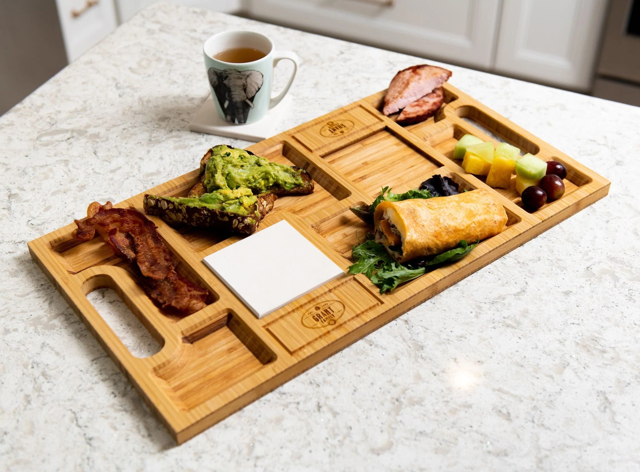Personalized Brunch Board & Limestone Coasters