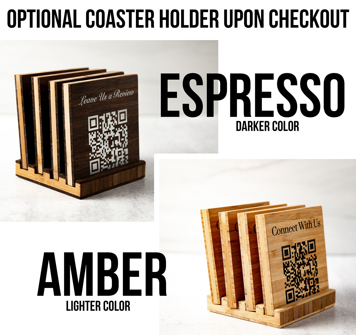 QR Code Wood Coasters