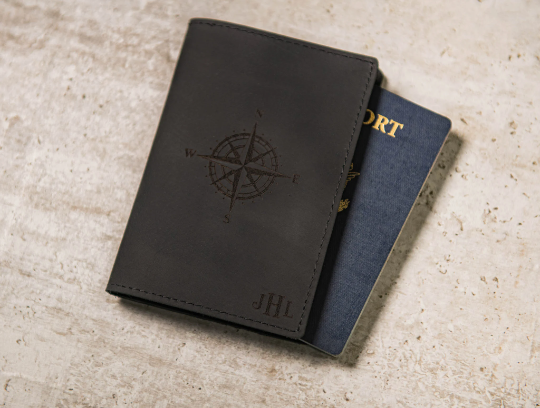 Personalized Leather Passport Cover