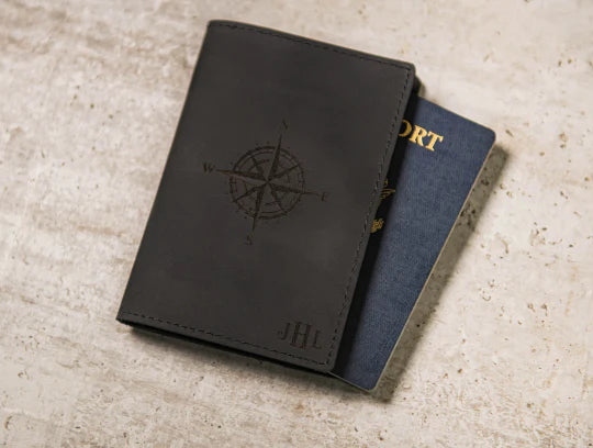 Personalized Leather Passport Cover