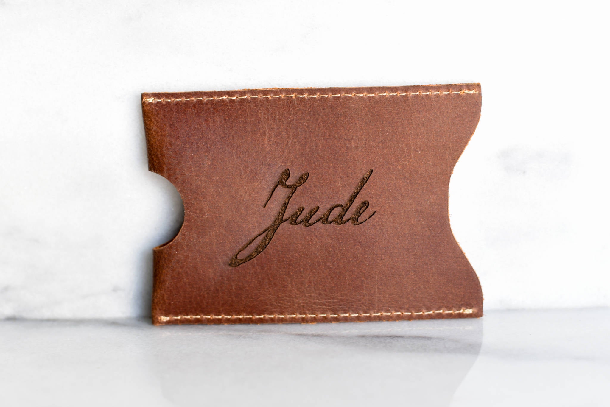 The Dunedin Personalized Leather Card Holder