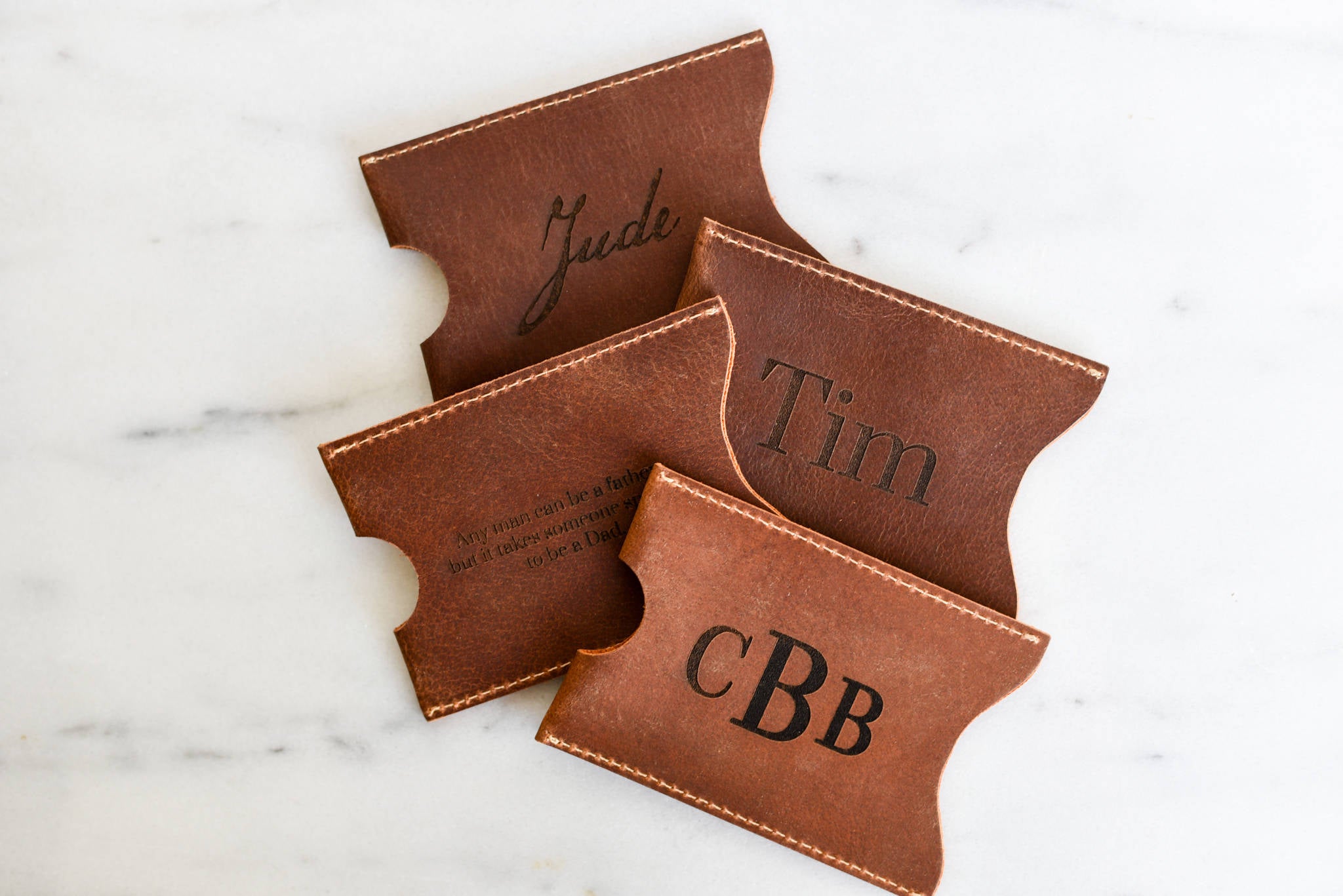 The Dunedin Personalized Leather Card Holder