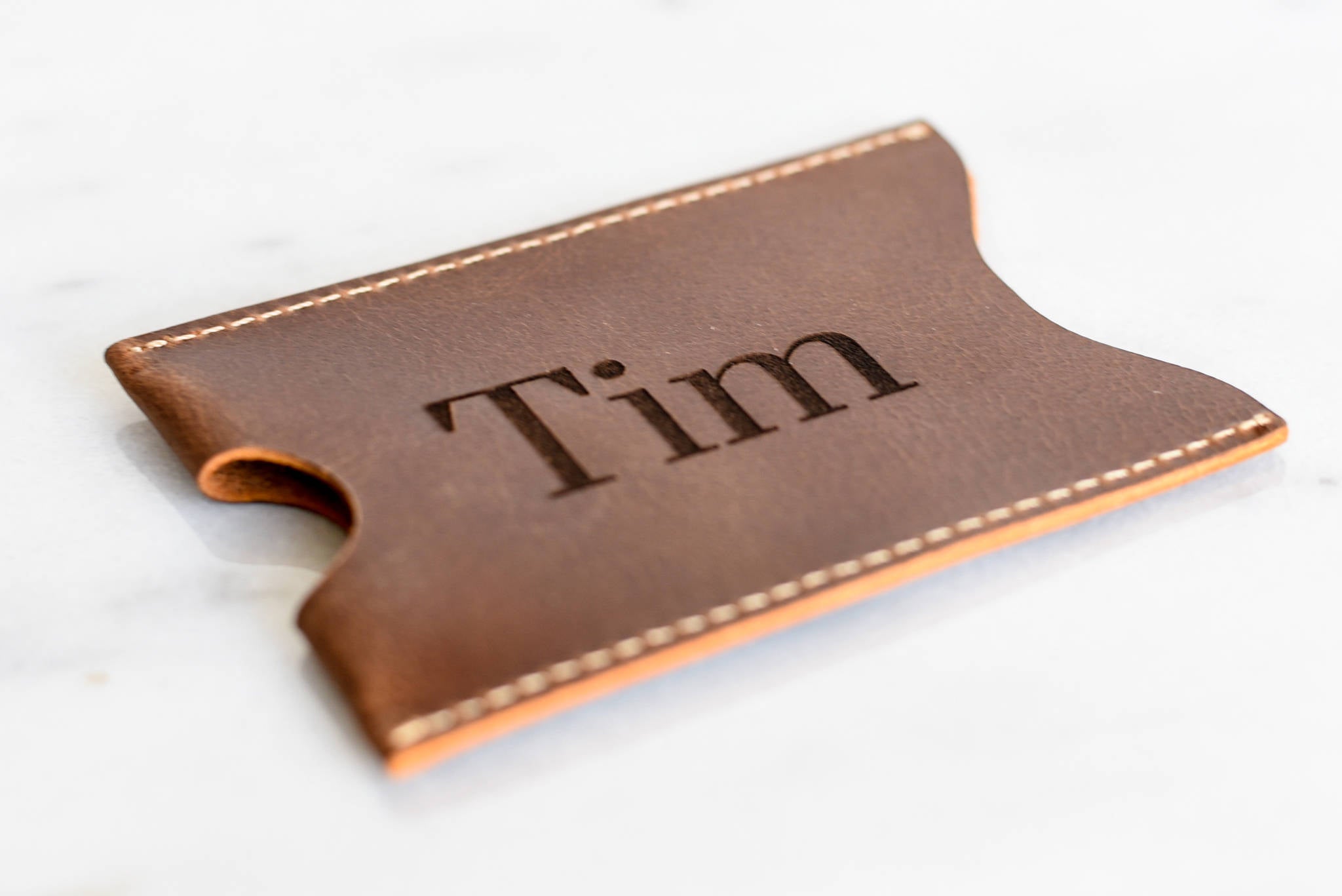 The Dunedin Personalized Leather Card Holder
