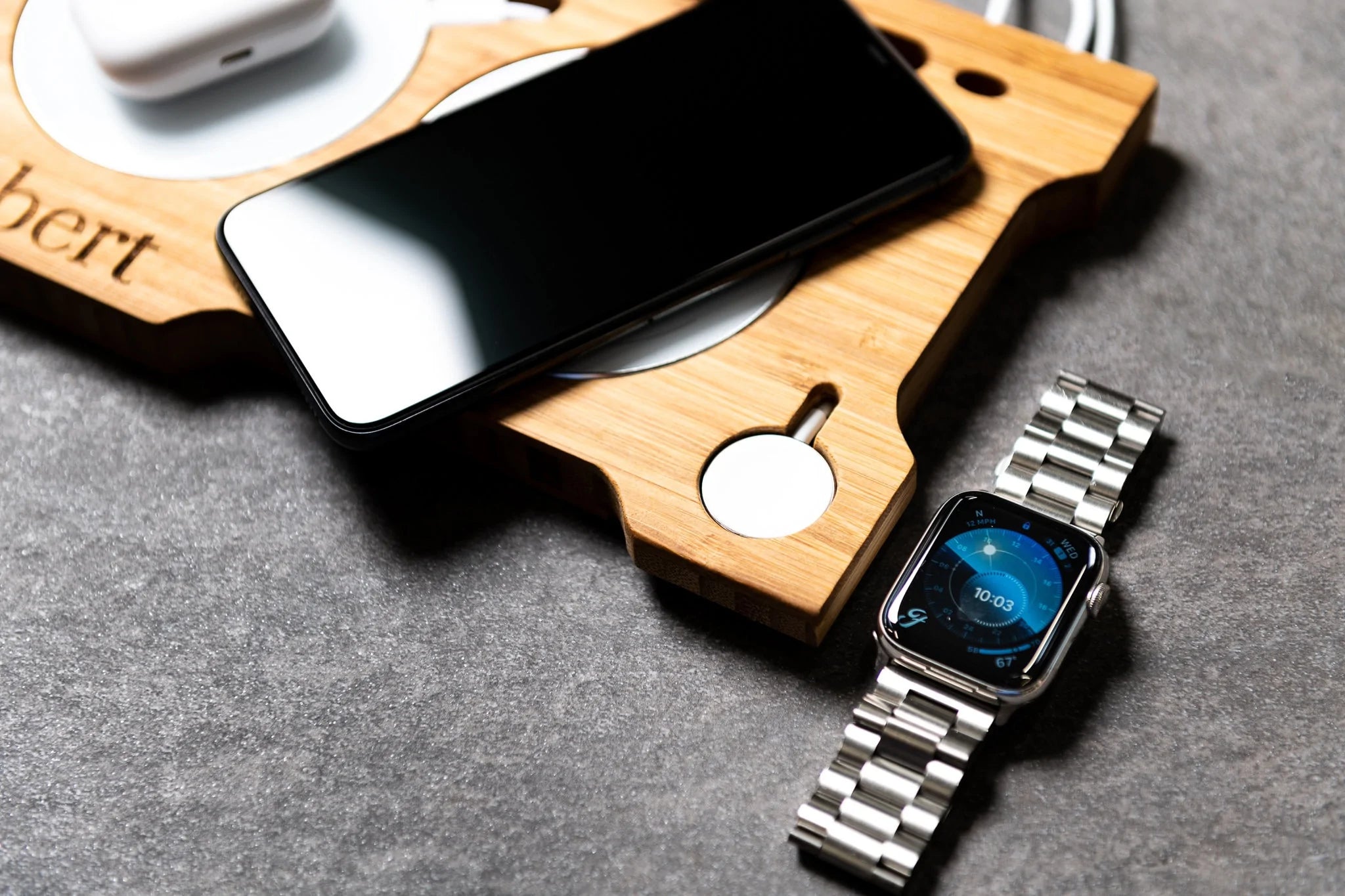 Wireless Charging Station iPhone Apple Watch Airpods by Left Coast Original