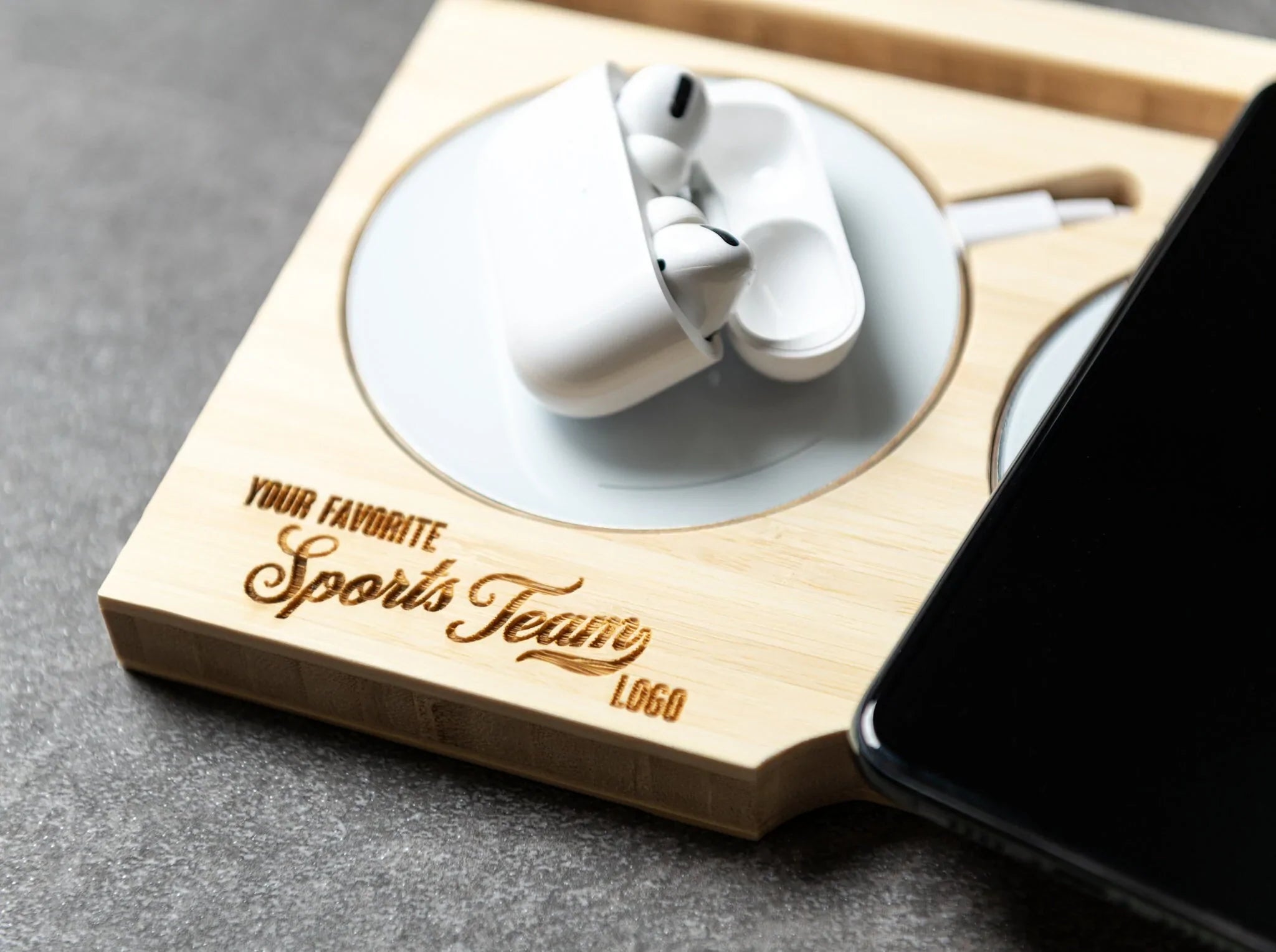 Wireless Charging Station iPhone Apple Watch Airpods by Left Coast Original