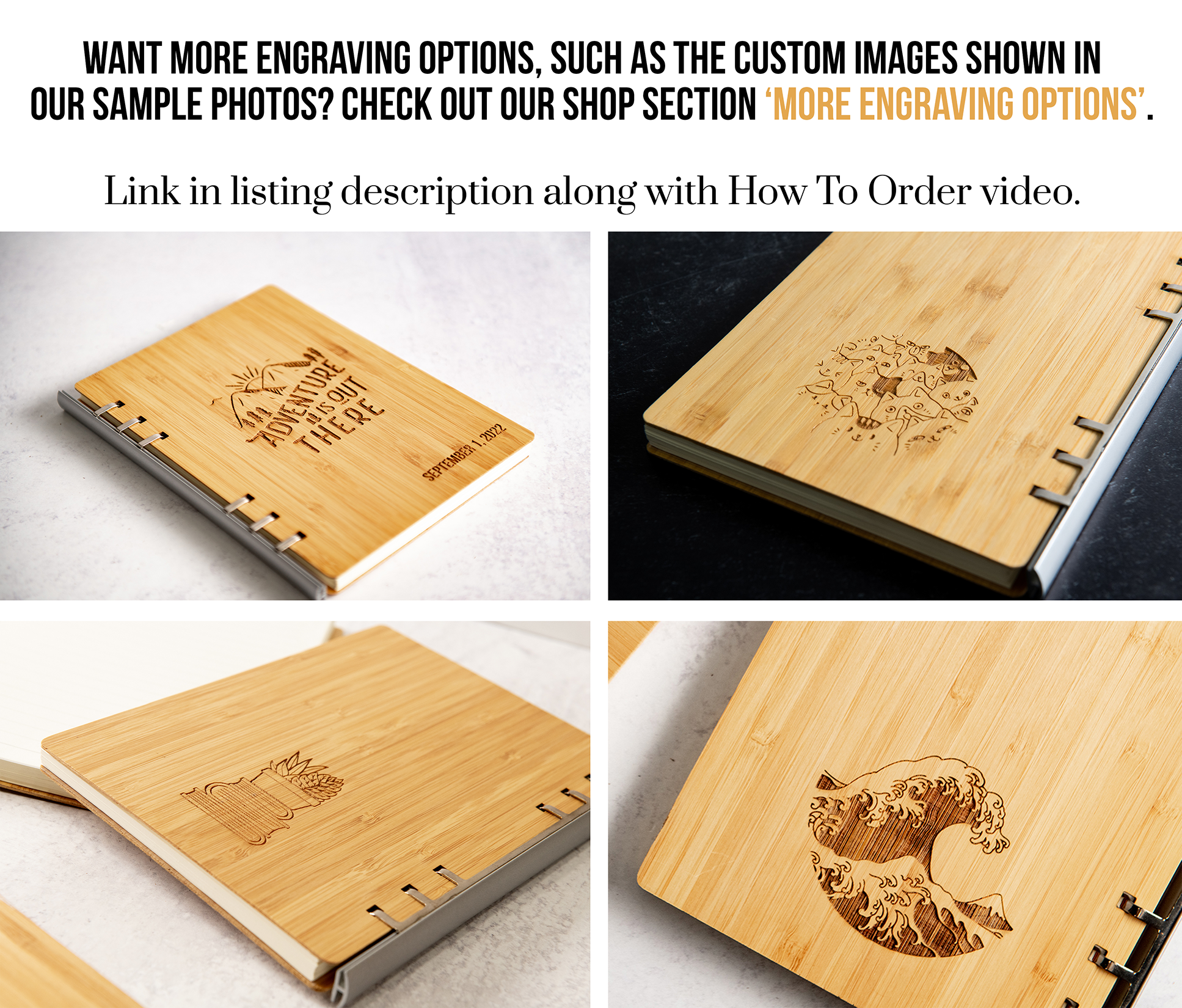 Personalized Wood Notebook