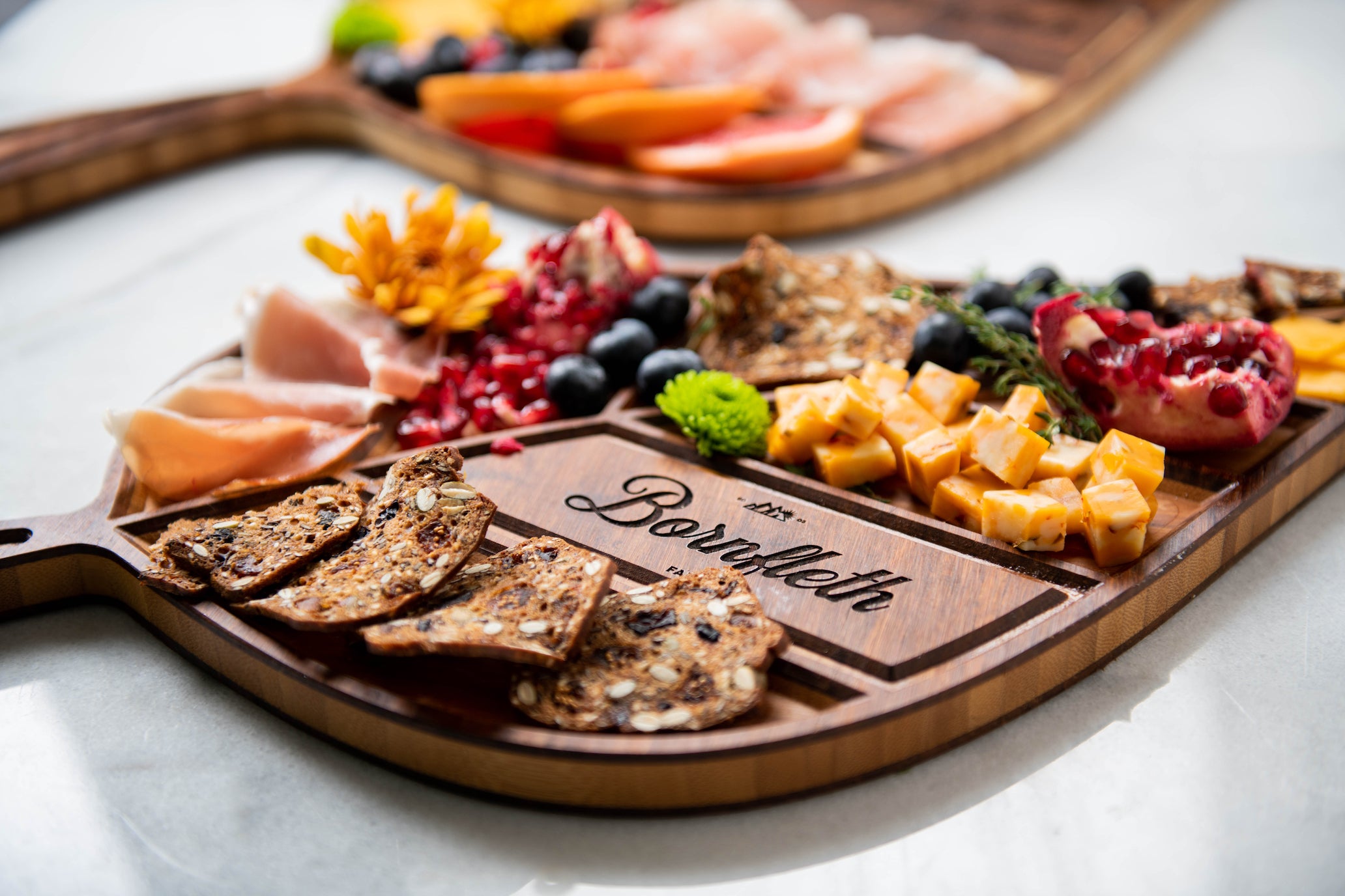 Personalized Leaf Charcuterie Serving Tray