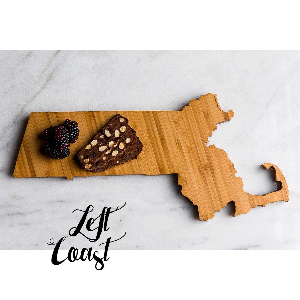 50 States Hometown Engraved State-Shaped Cutting Boards