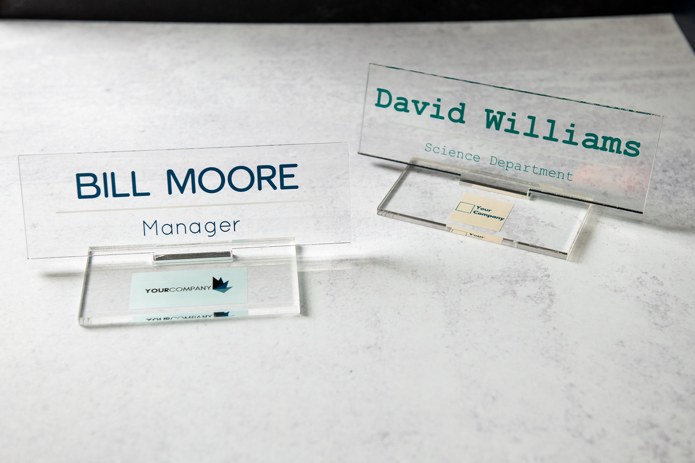 Acrylic Desk Name Plate - Personalized Custom Print