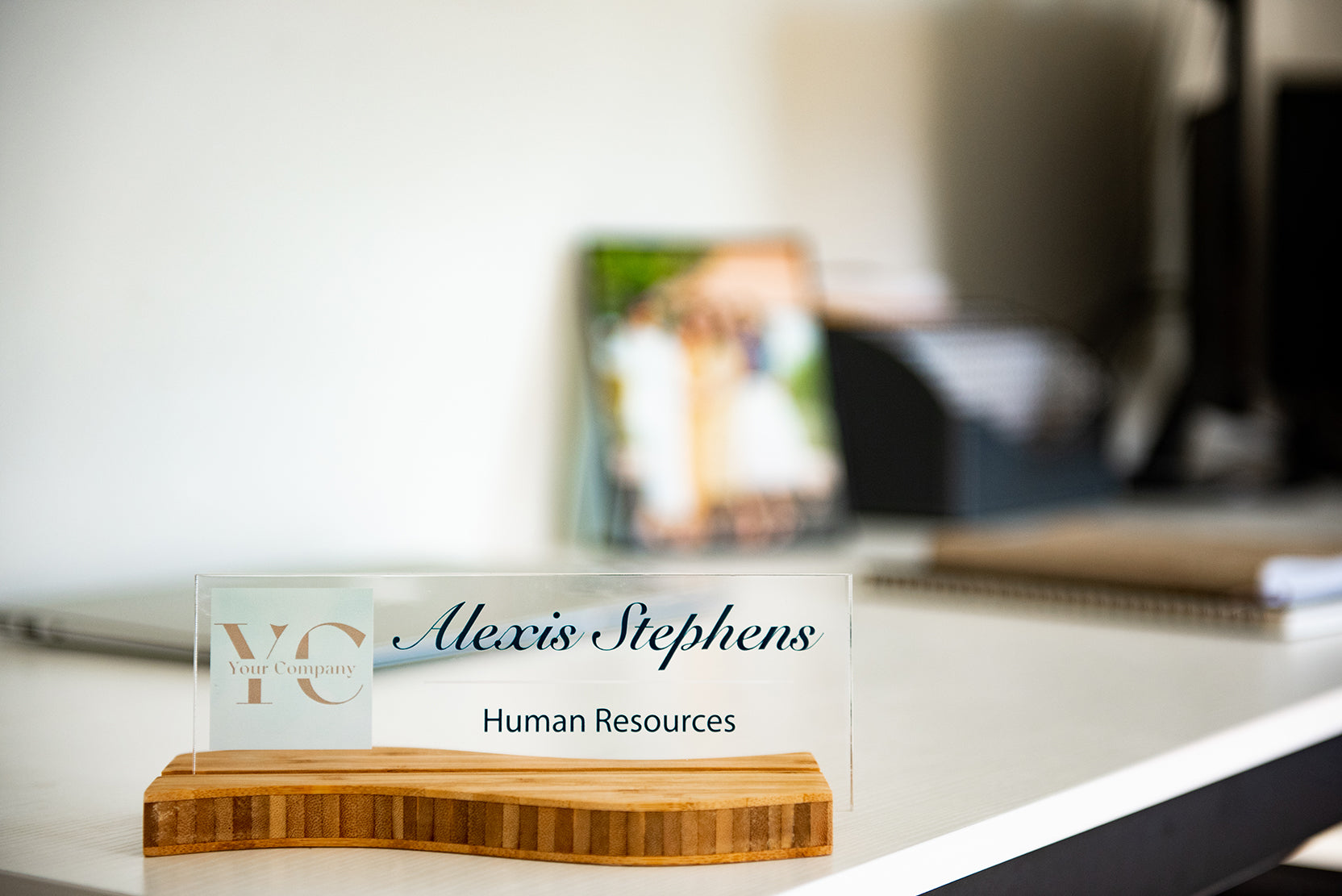 Acrylic Desk Name Plate - Personalized Custom Print