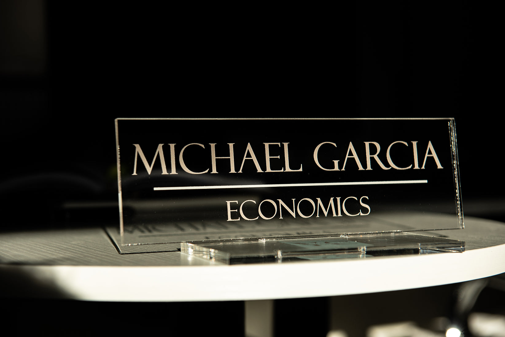 Acrylic Desk Name Plate - Personalized Custom Print