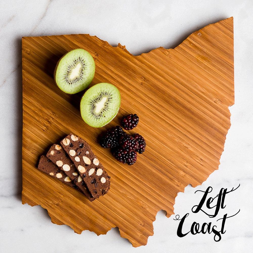 50 States Hometown Engraved State-Shaped Cutting Boards