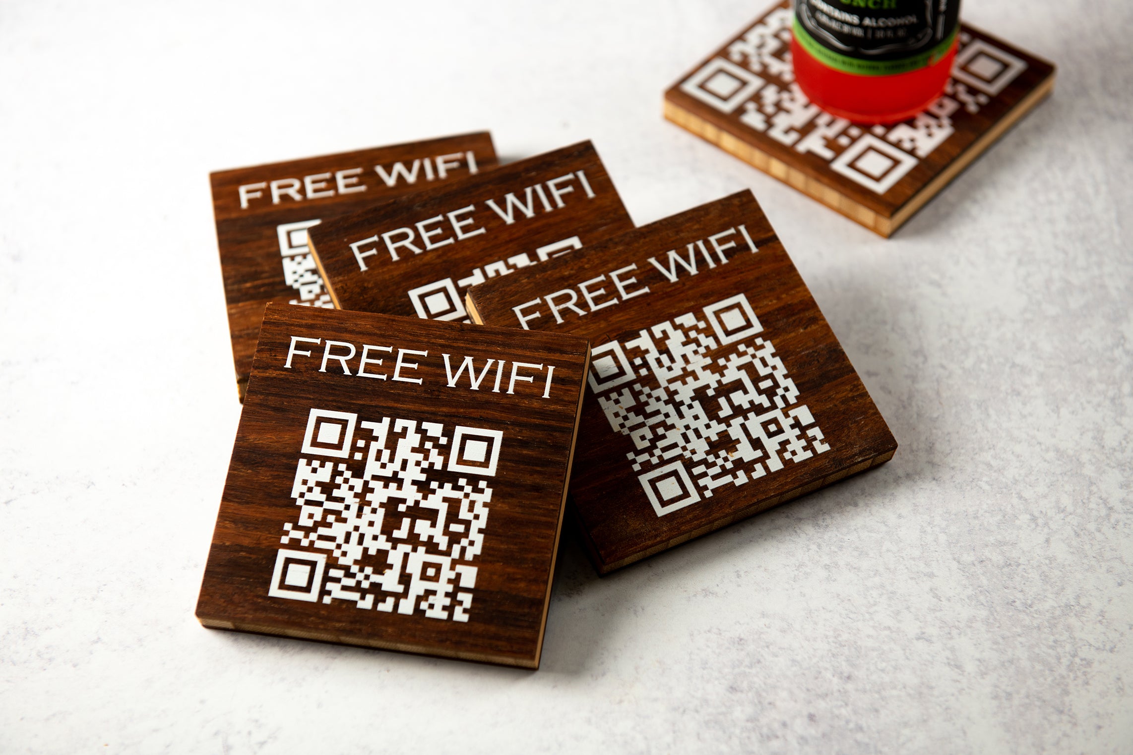 QR Code Wood Coasters