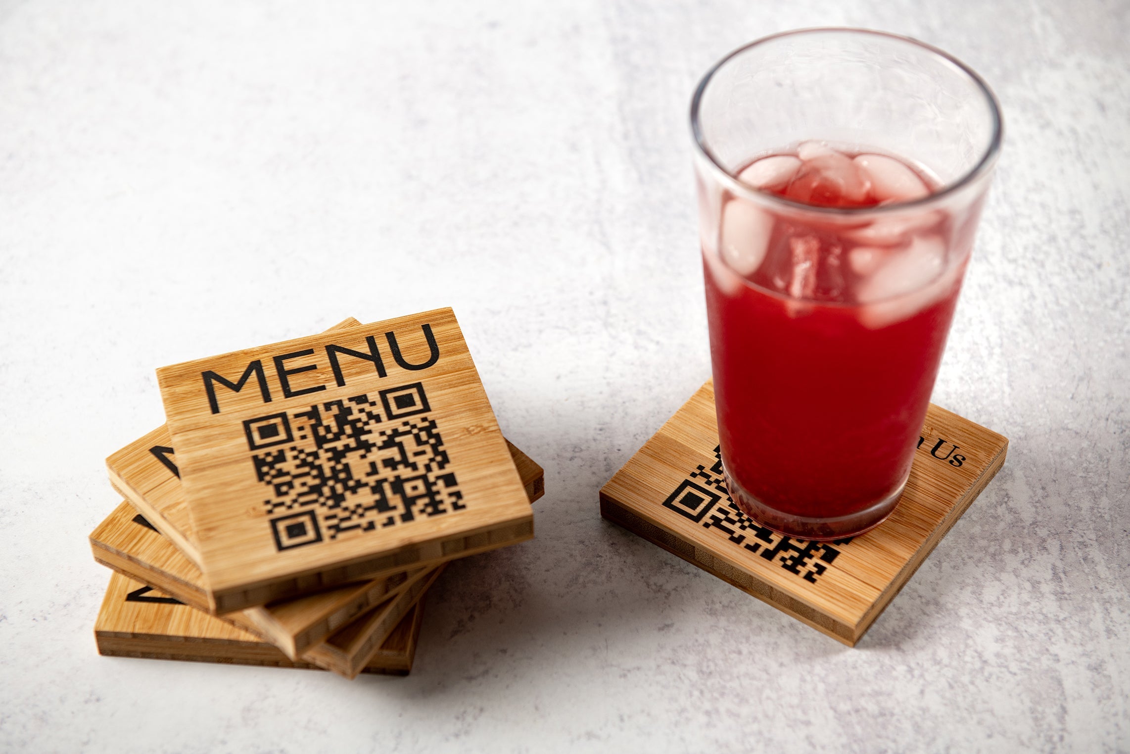 QR Code Wood Coasters