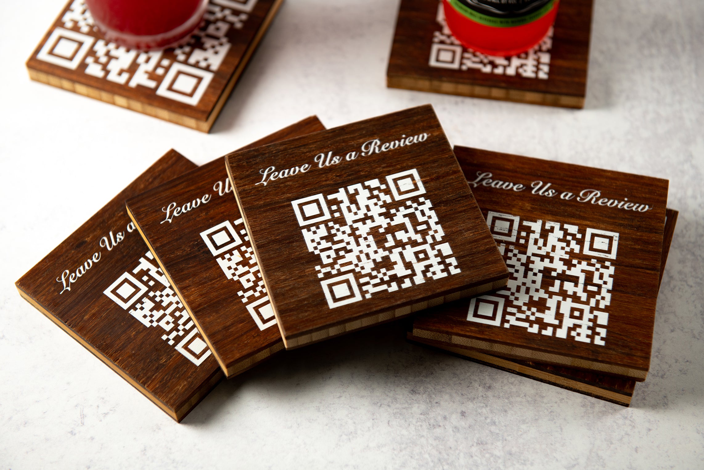 QR Code Wood Coasters
