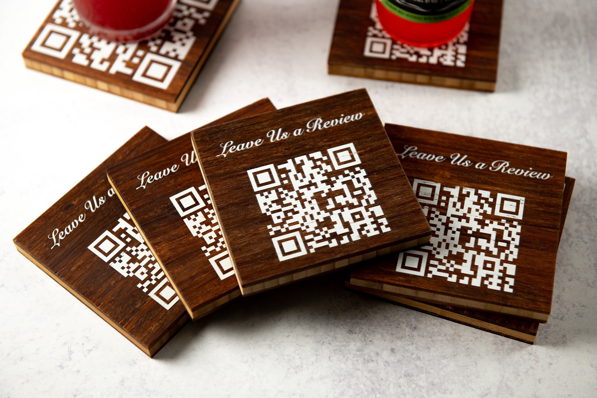 QR Code Wood Coasters