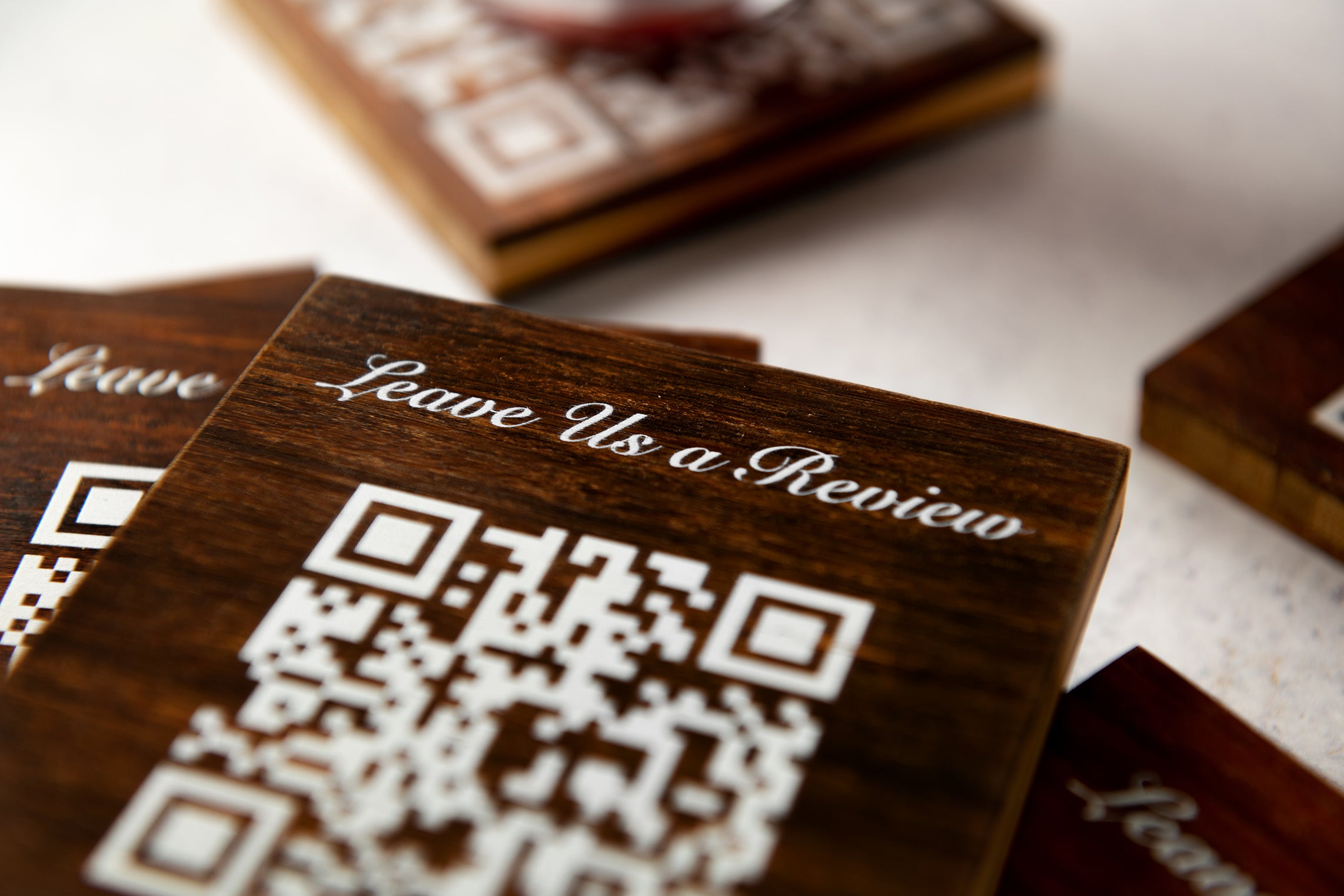 QR Code Wood Coasters