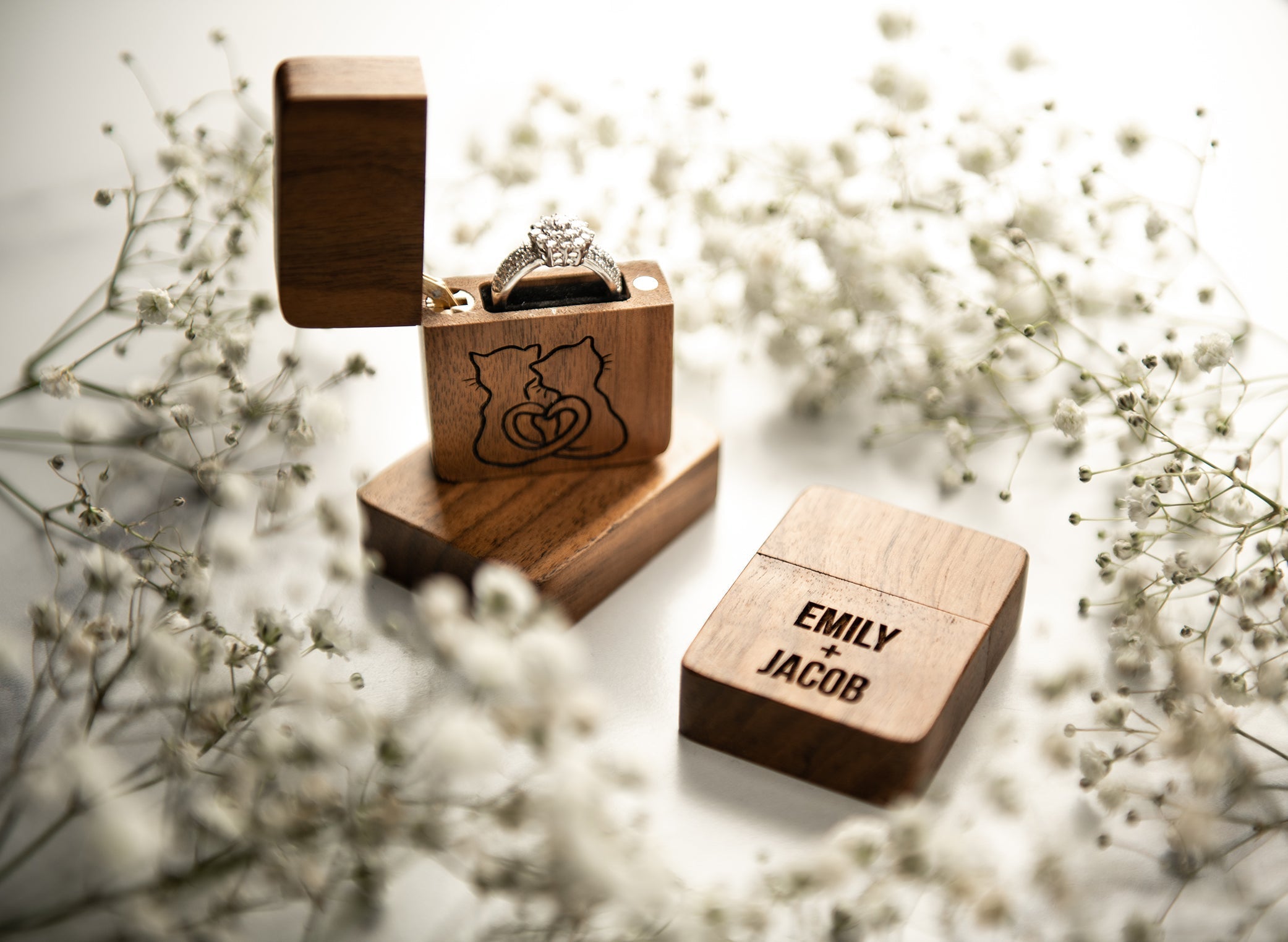 Personalized Wood Ring Box