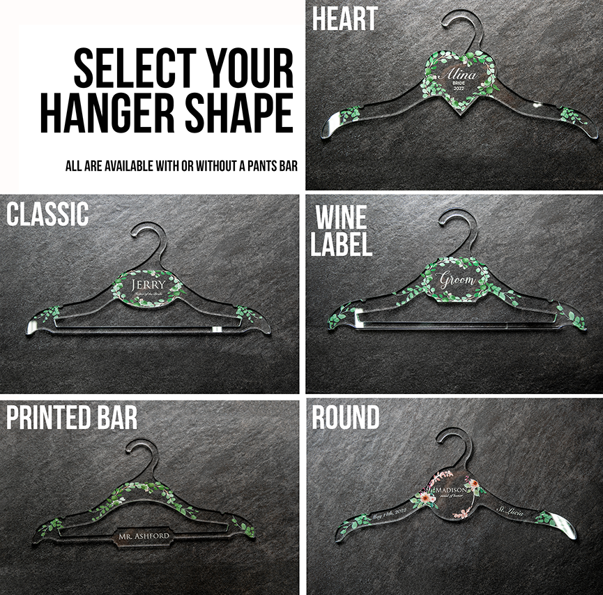 Resin Hangers Laser Cut Personalized | 5 Shapes to Choose From