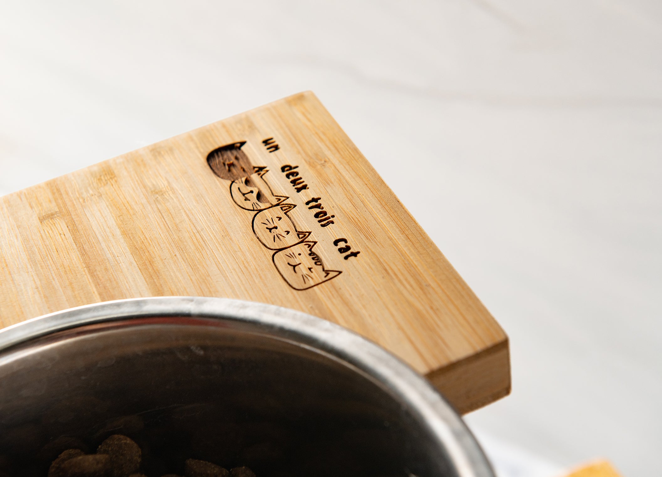 Personalized Wood Pet Bowl Stands