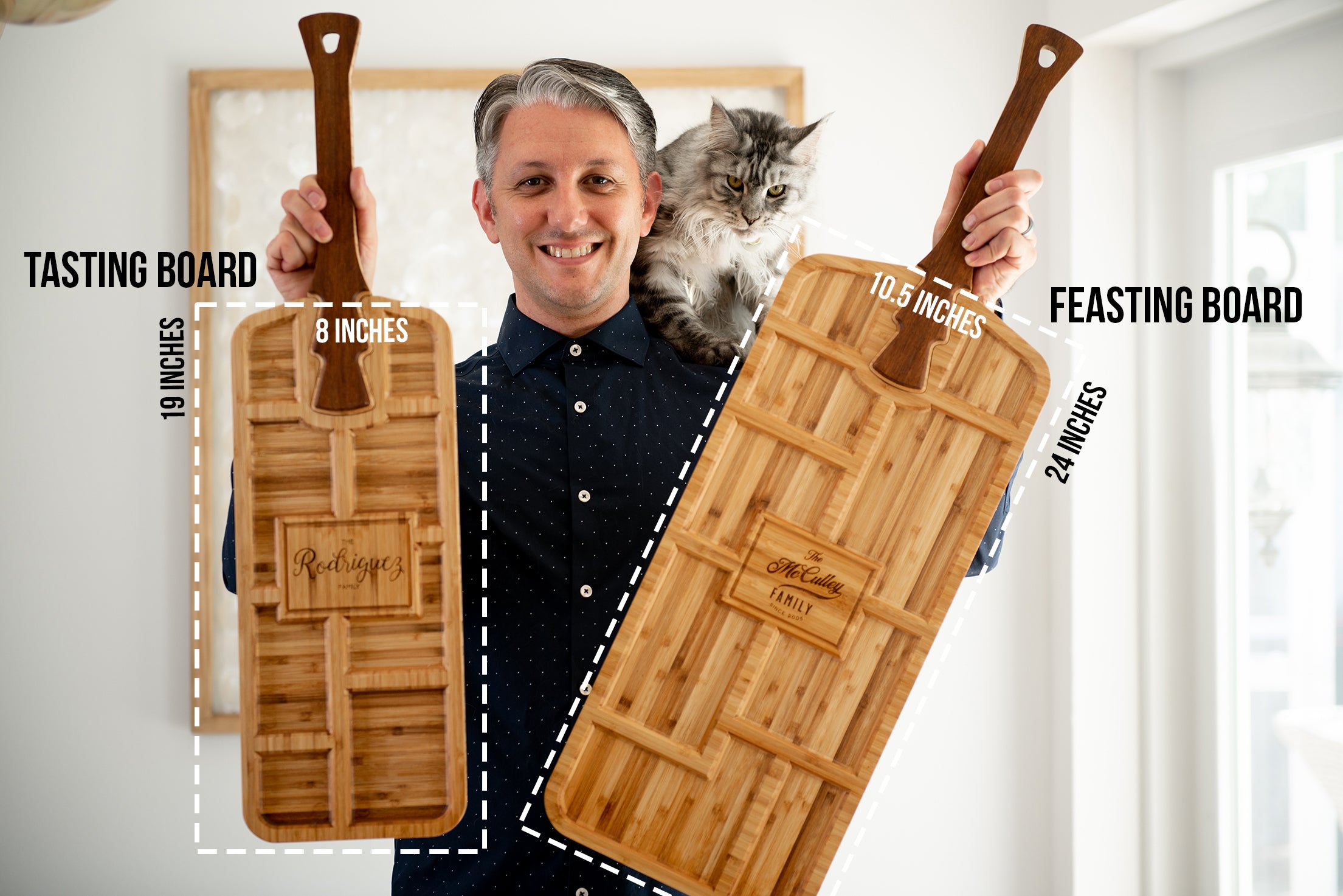 Personalized Tapas Board Serving Tray with Handle