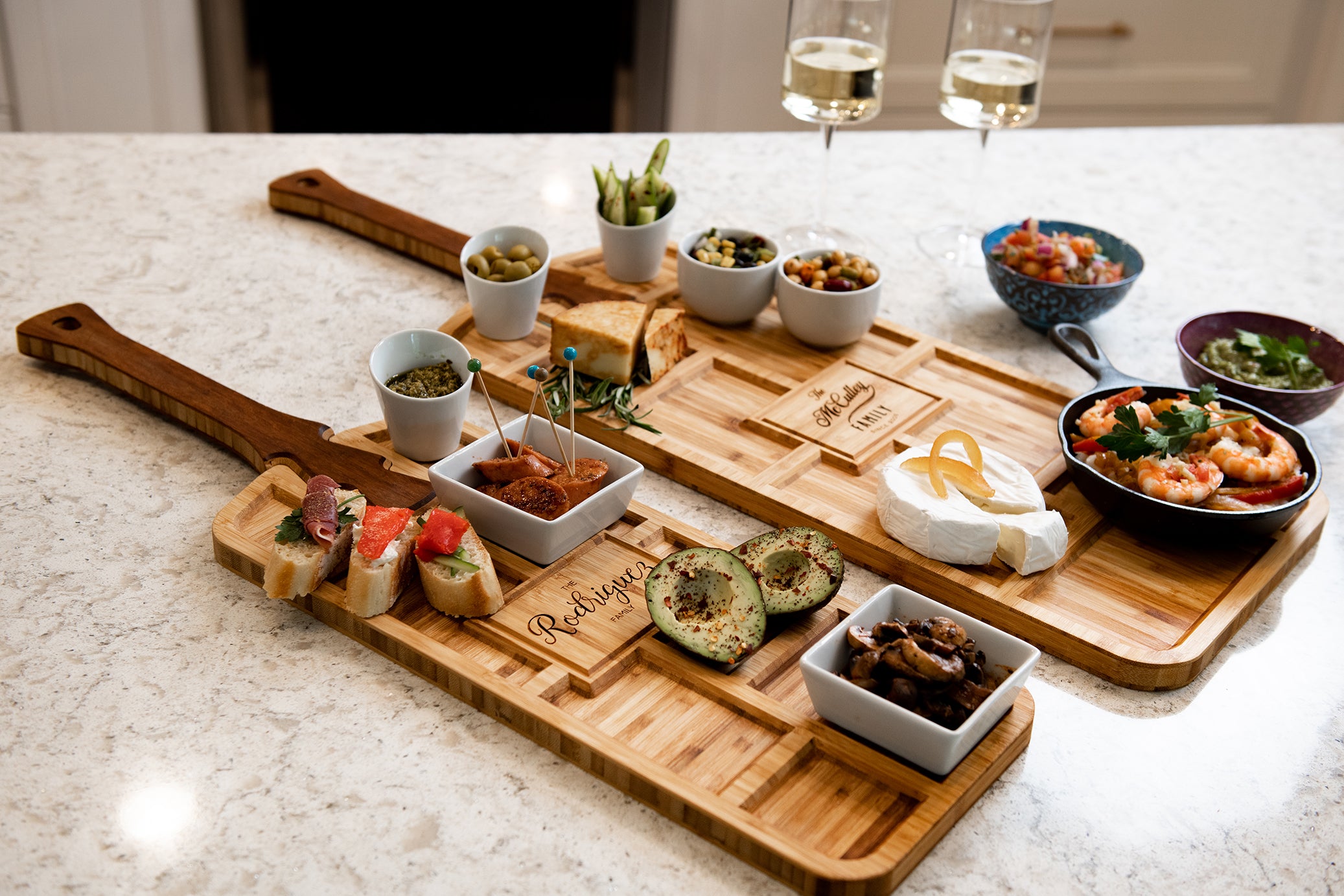 Personalized Tapas Board Serving Tray with Handle
