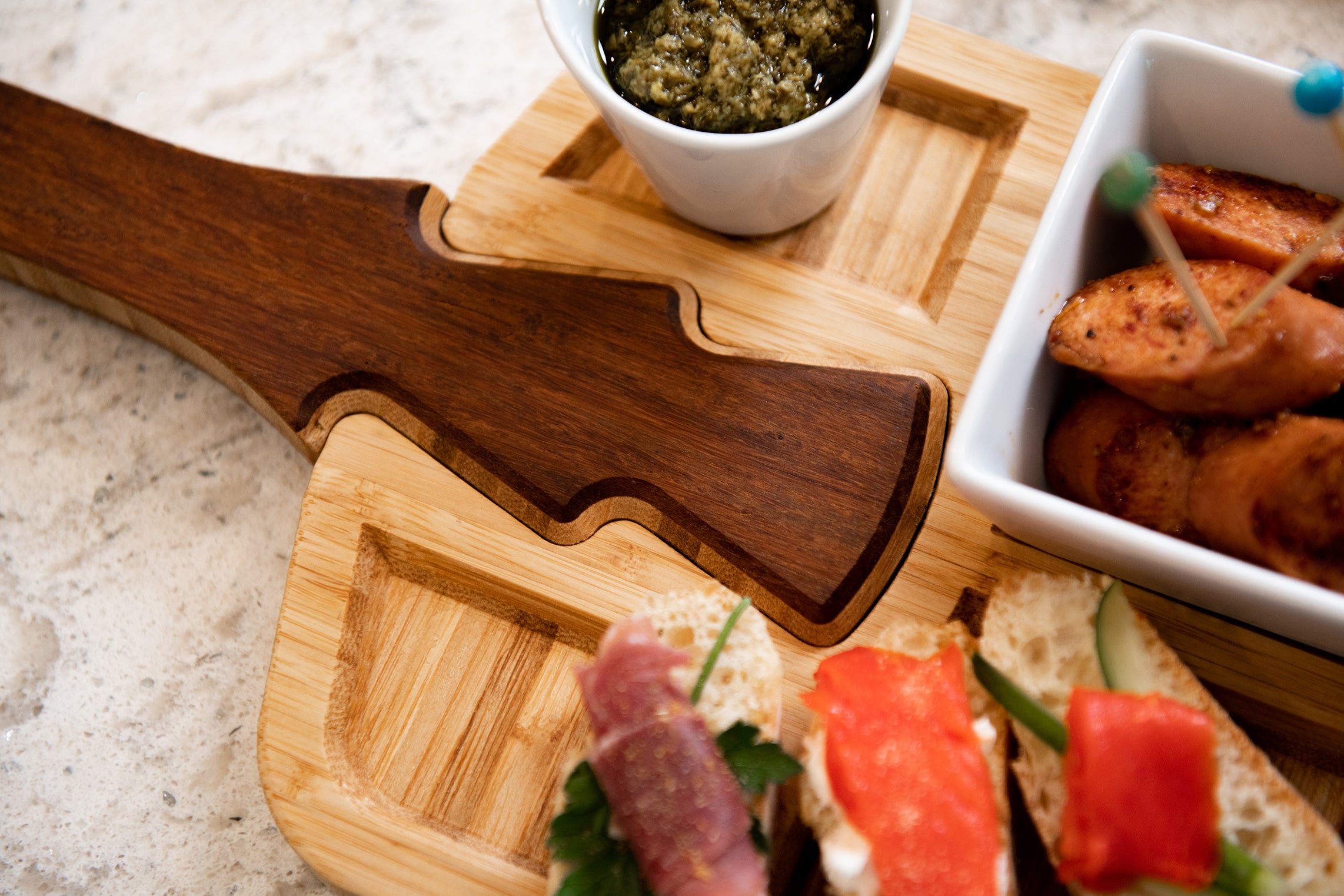 Personalized Tapas Board Serving Tray with Handle