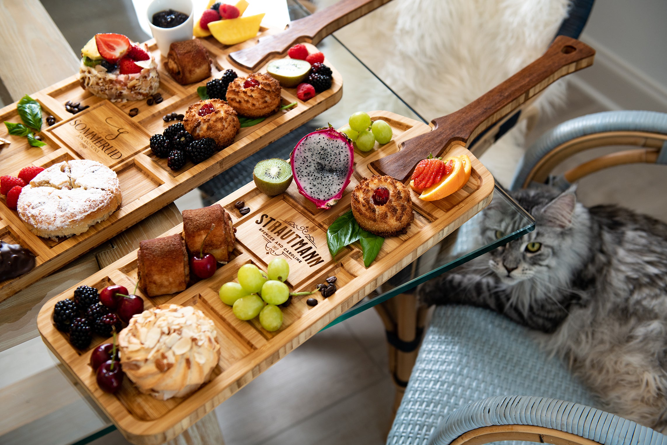 Personalized Tapas Board Serving Tray with Handle