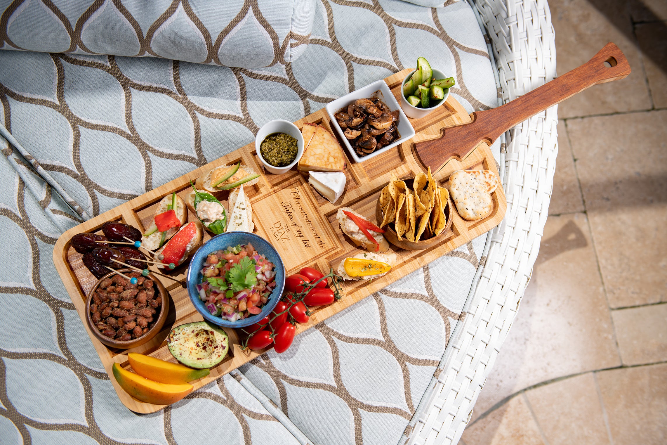 Personalized Tapas Board Serving Tray with Handle