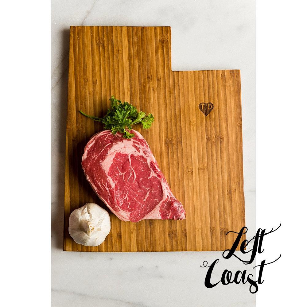 50 States Hometown Engraved State-Shaped Cutting Boards
