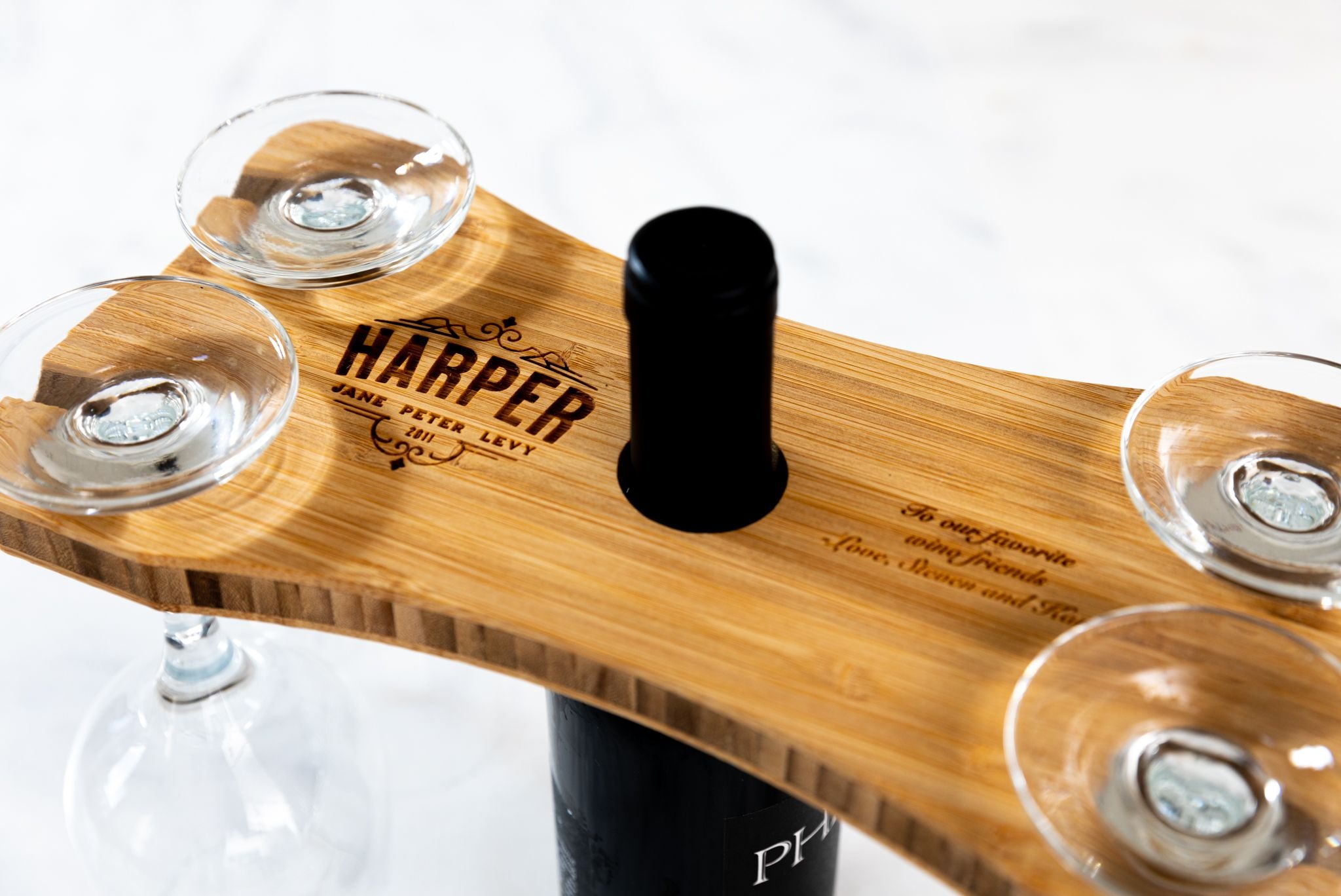 Personalized Wine Glass Caddy