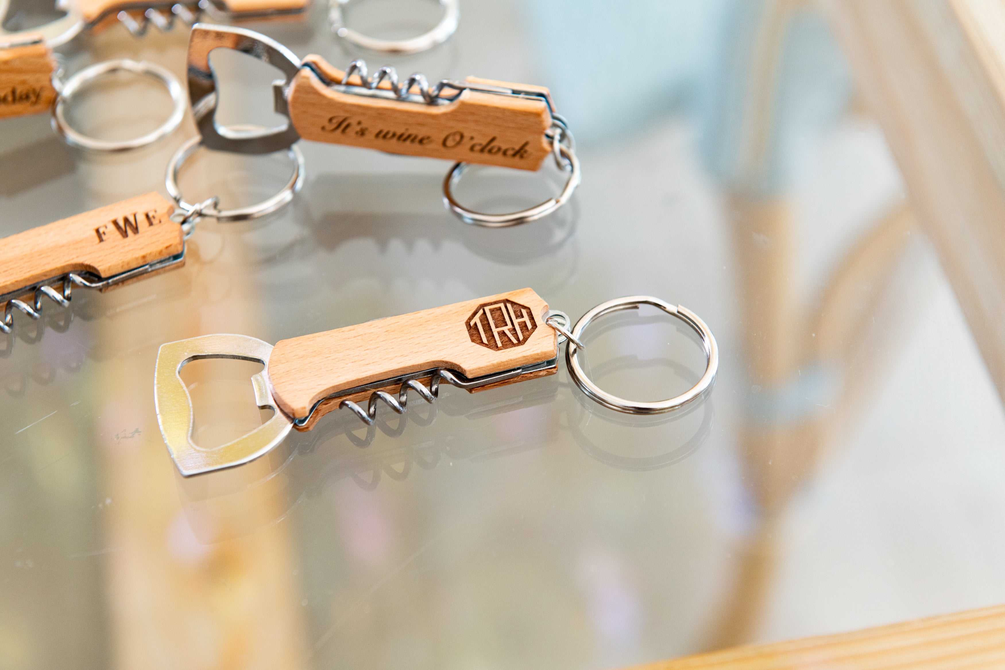 Personalized Keychain Bottle and Wine Opener