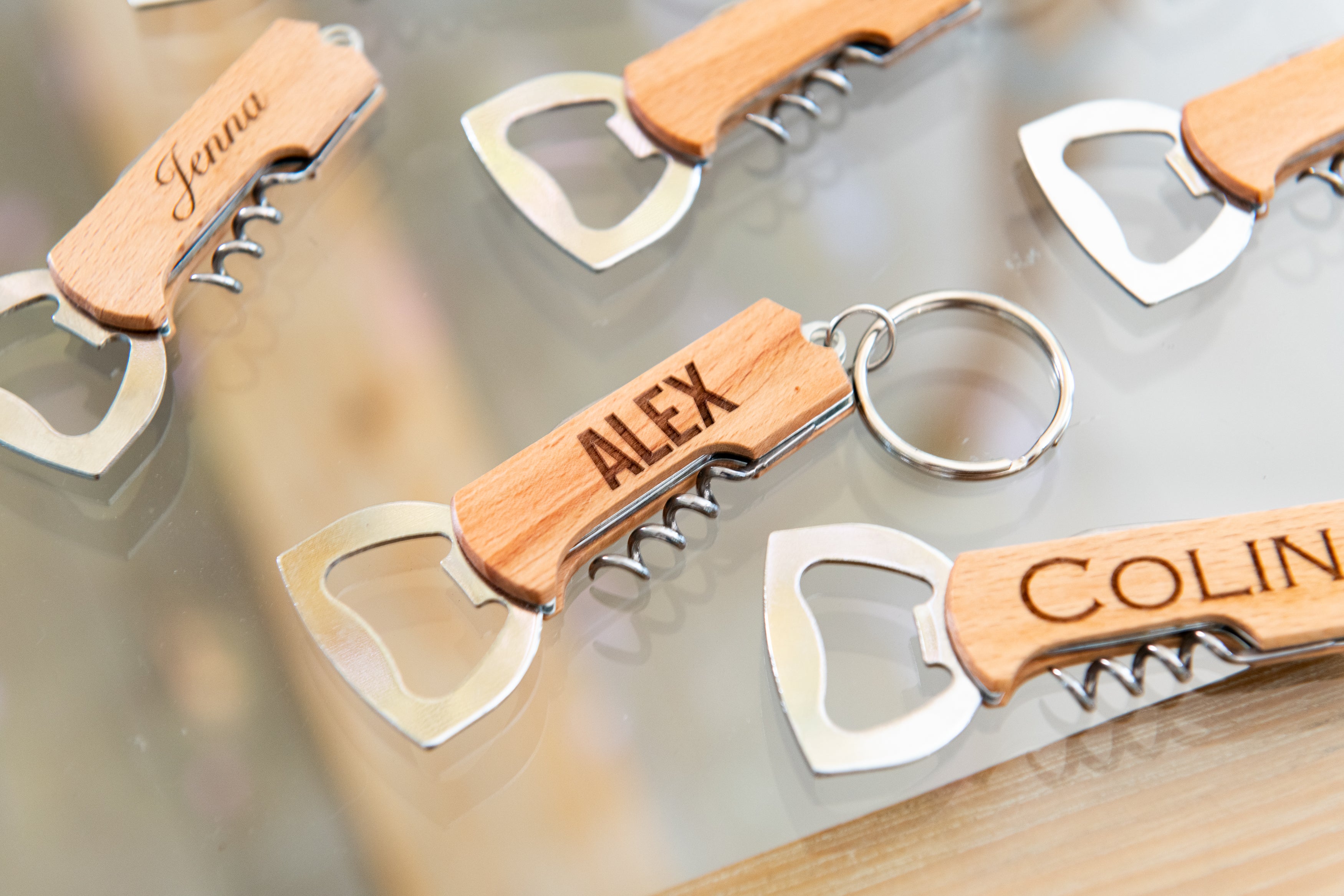 Personalized Keychain Bottle and Wine Opener