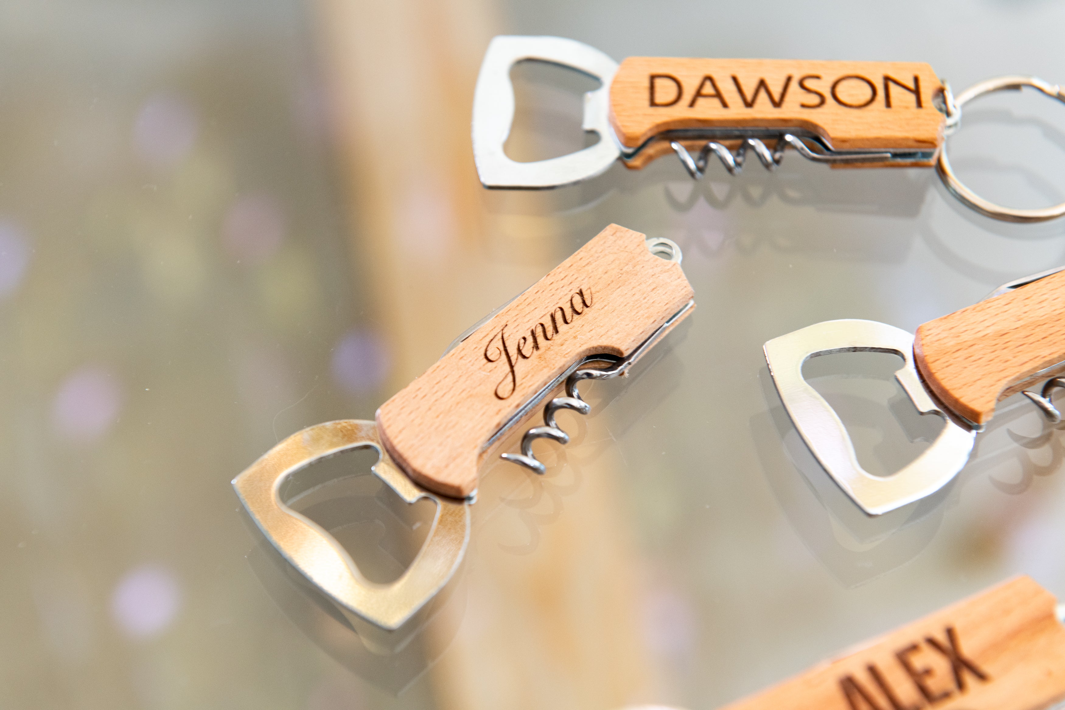 Personalized Keychain Bottle and Wine Opener