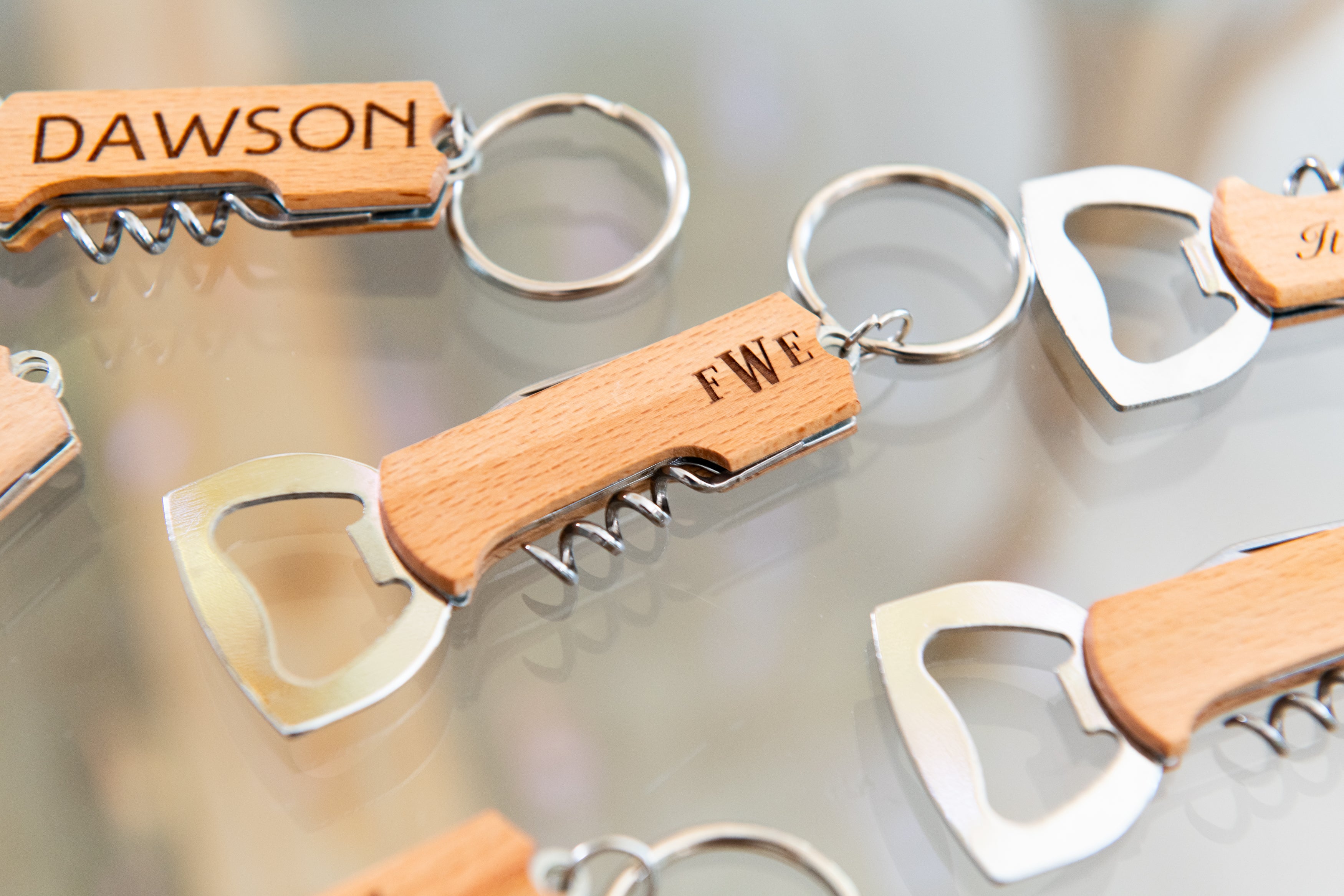 Personalized Keychain Bottle and Wine Opener