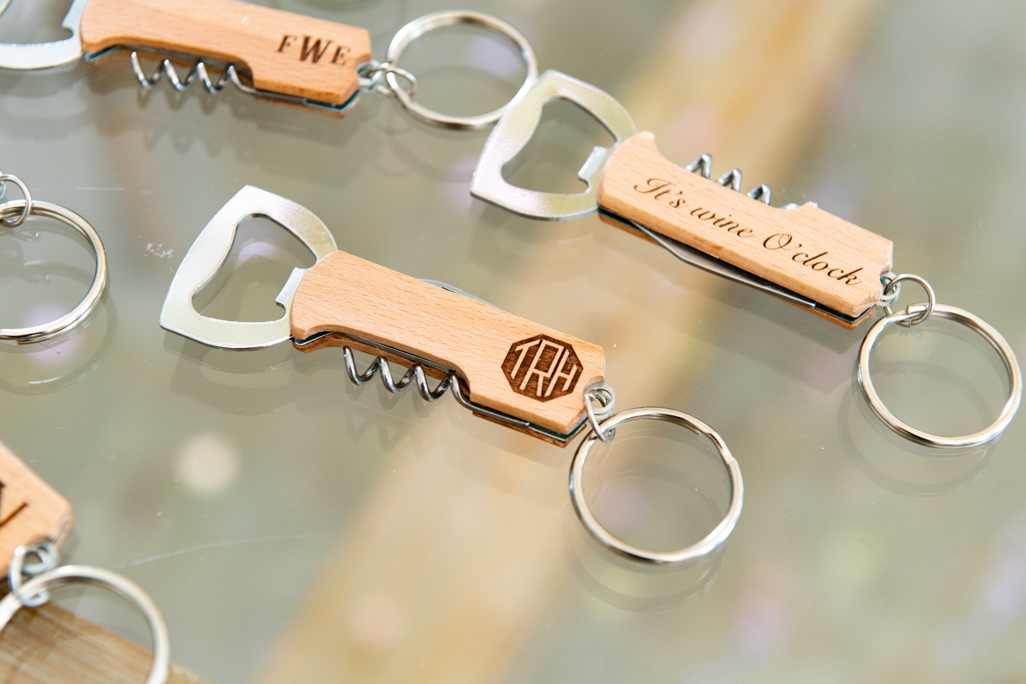 Personalized Keychain Bottle and Wine Opener