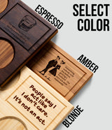 Funny Custom Engraved Charcuterie Board & Wine Tray - 45 Phrase Options