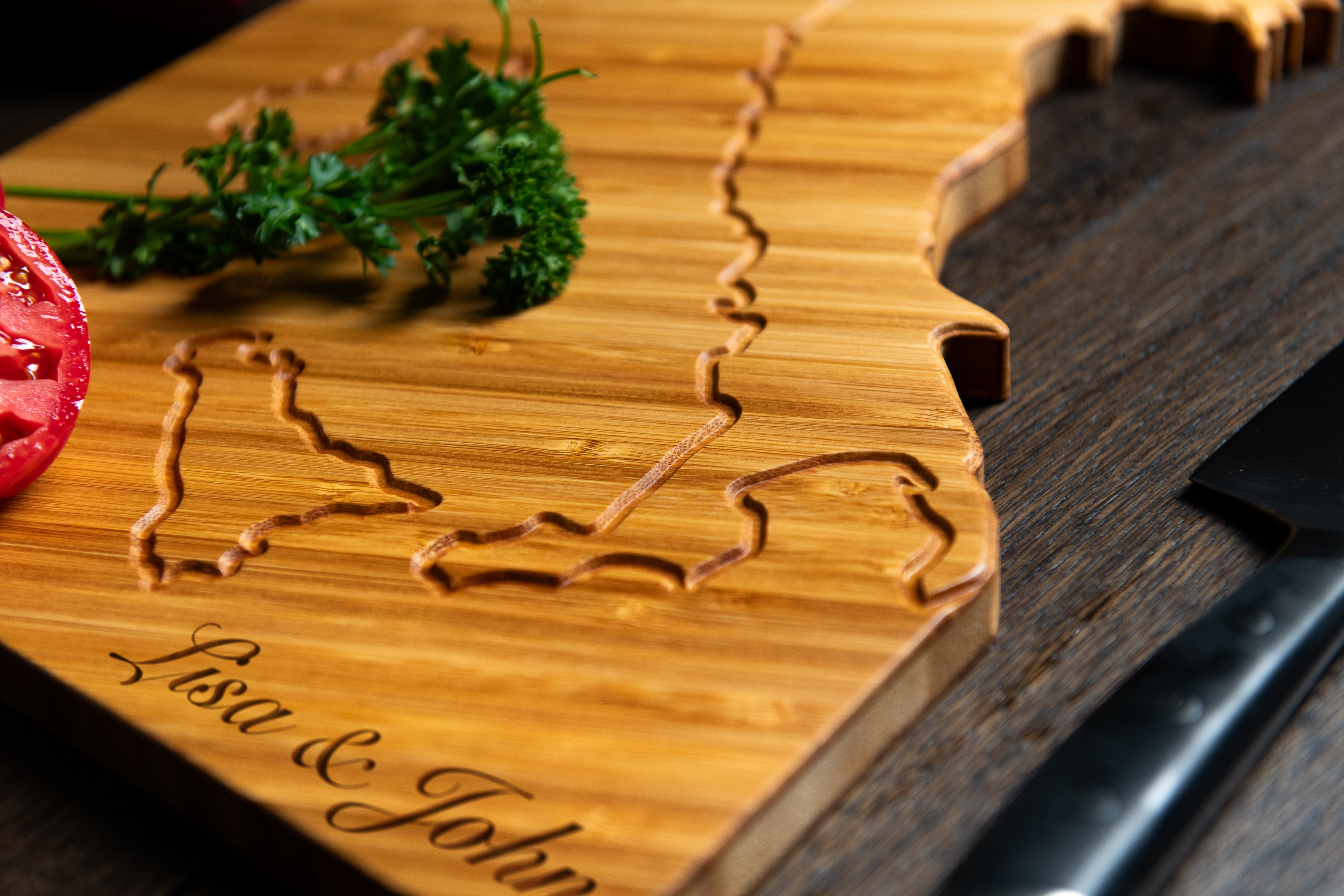 Personalized Country Cutting Board