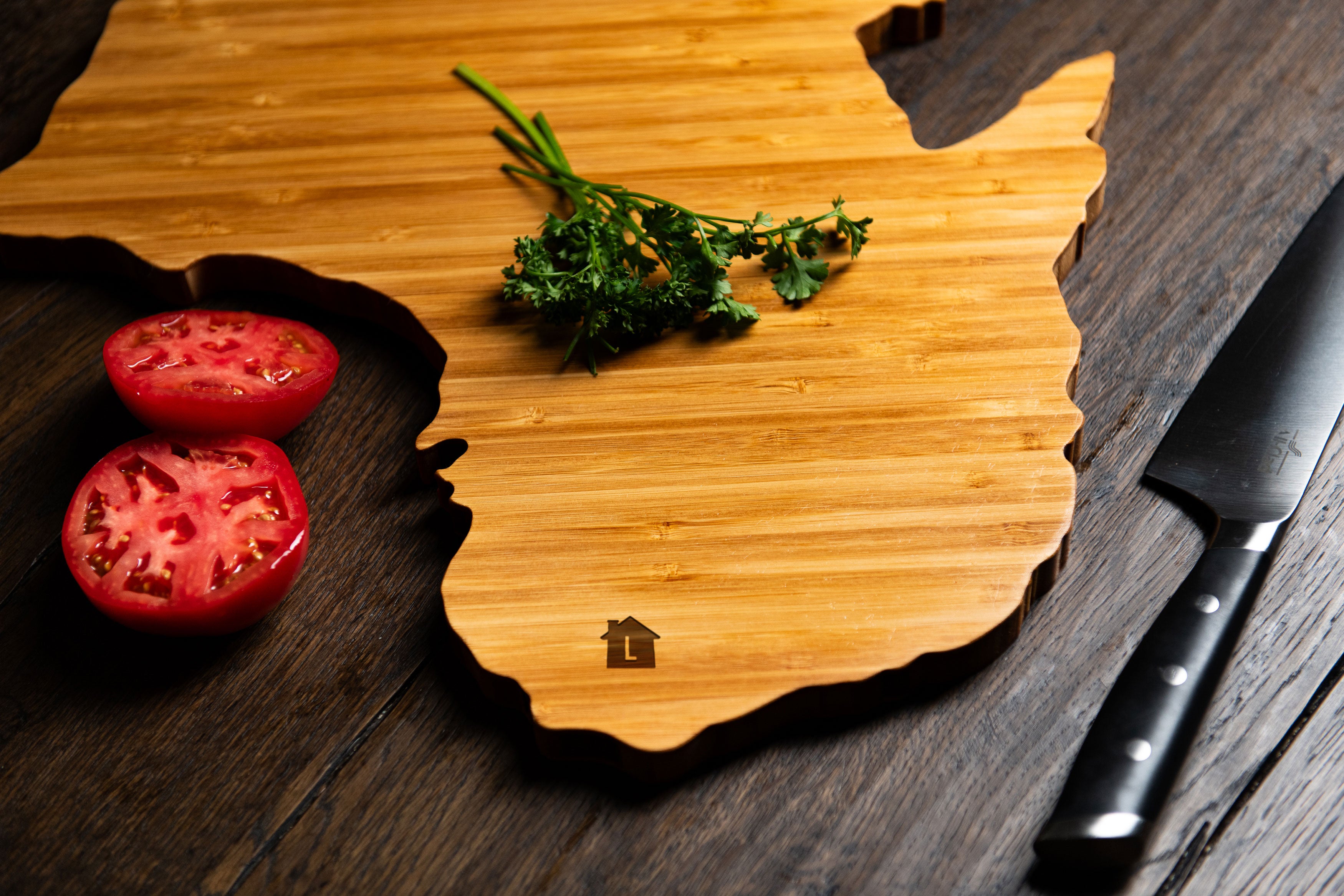 Africa Shape Serving and Cutting Board