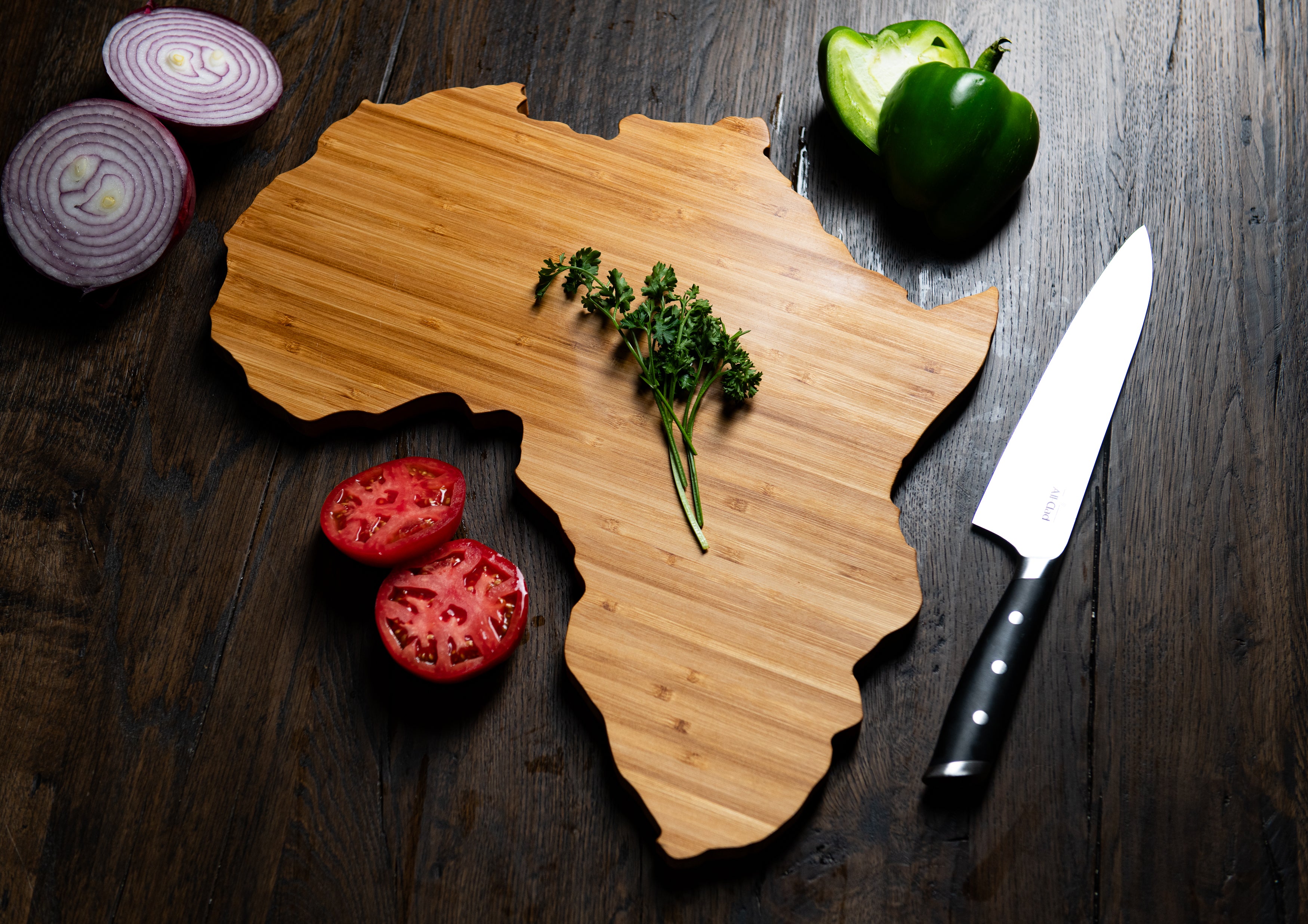 Africa Shape Serving and Cutting Board