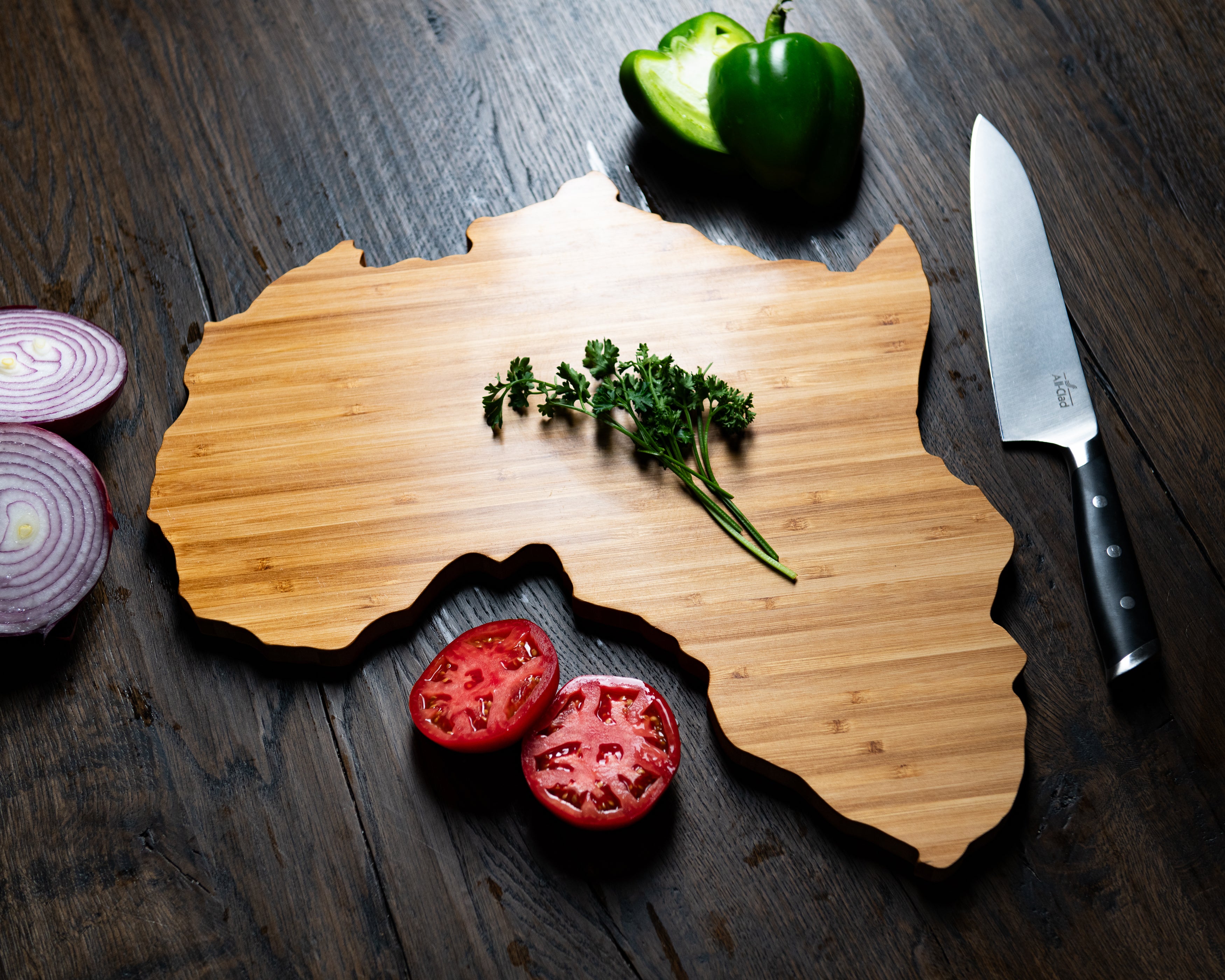 Africa Shape Serving and Cutting Board