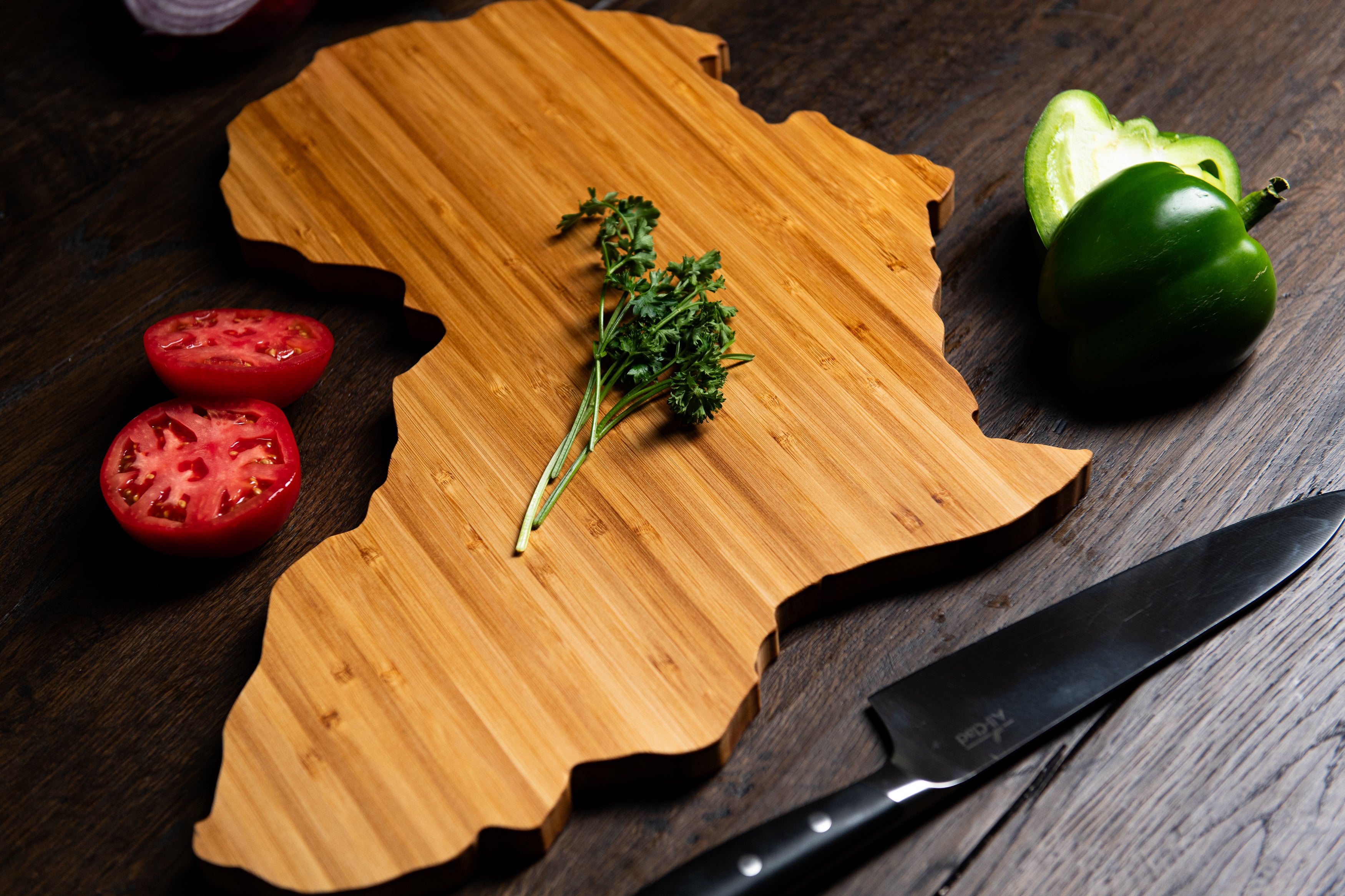 Africa Shape Serving and Cutting Board