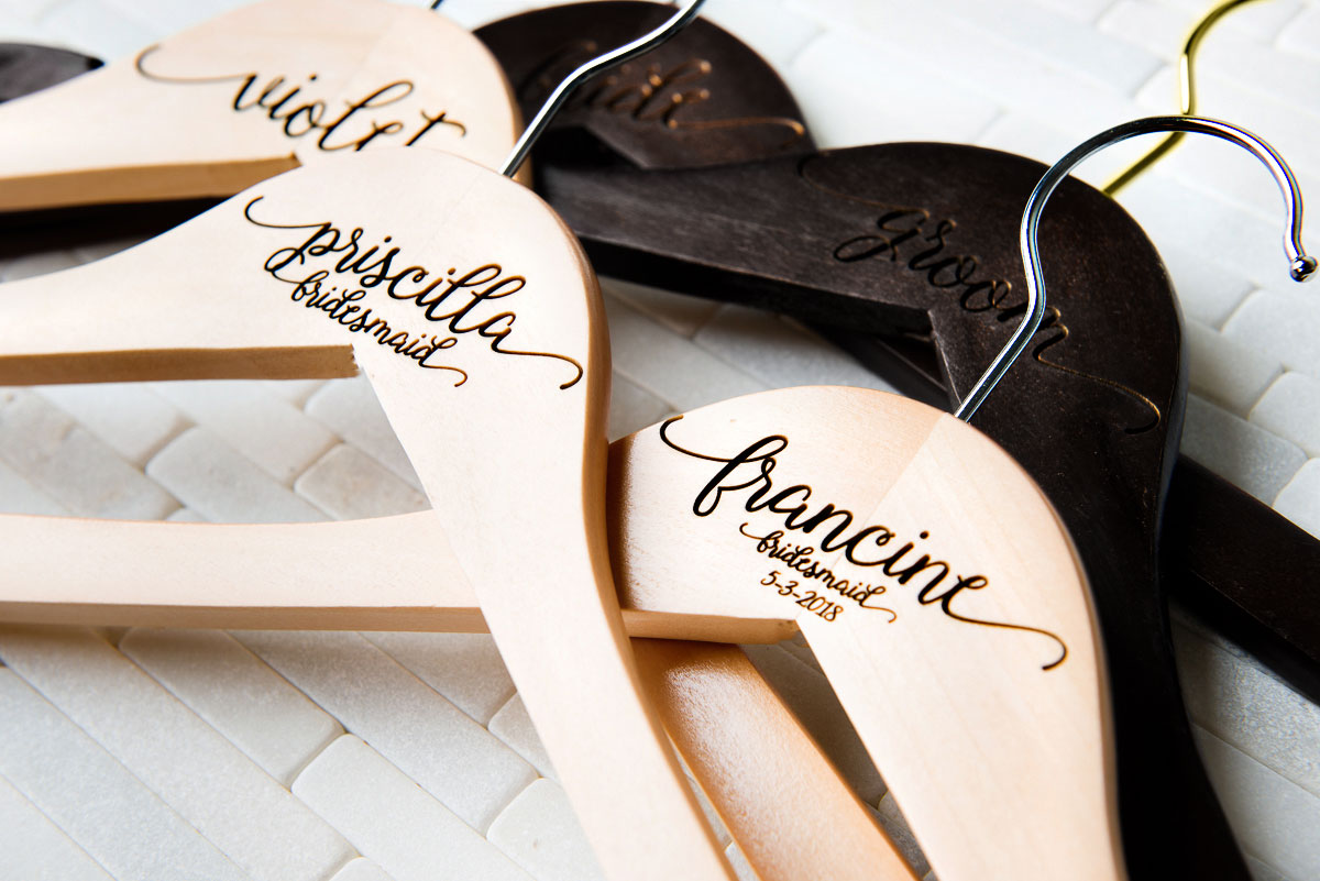 Personalized Engraved Wedding Dress Hangers