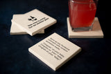 Funny Personalized Limestone Coasters - 52 Phrase Options