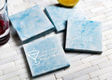 Funny Personalized Limestone Coasters - 52 Phrase Options