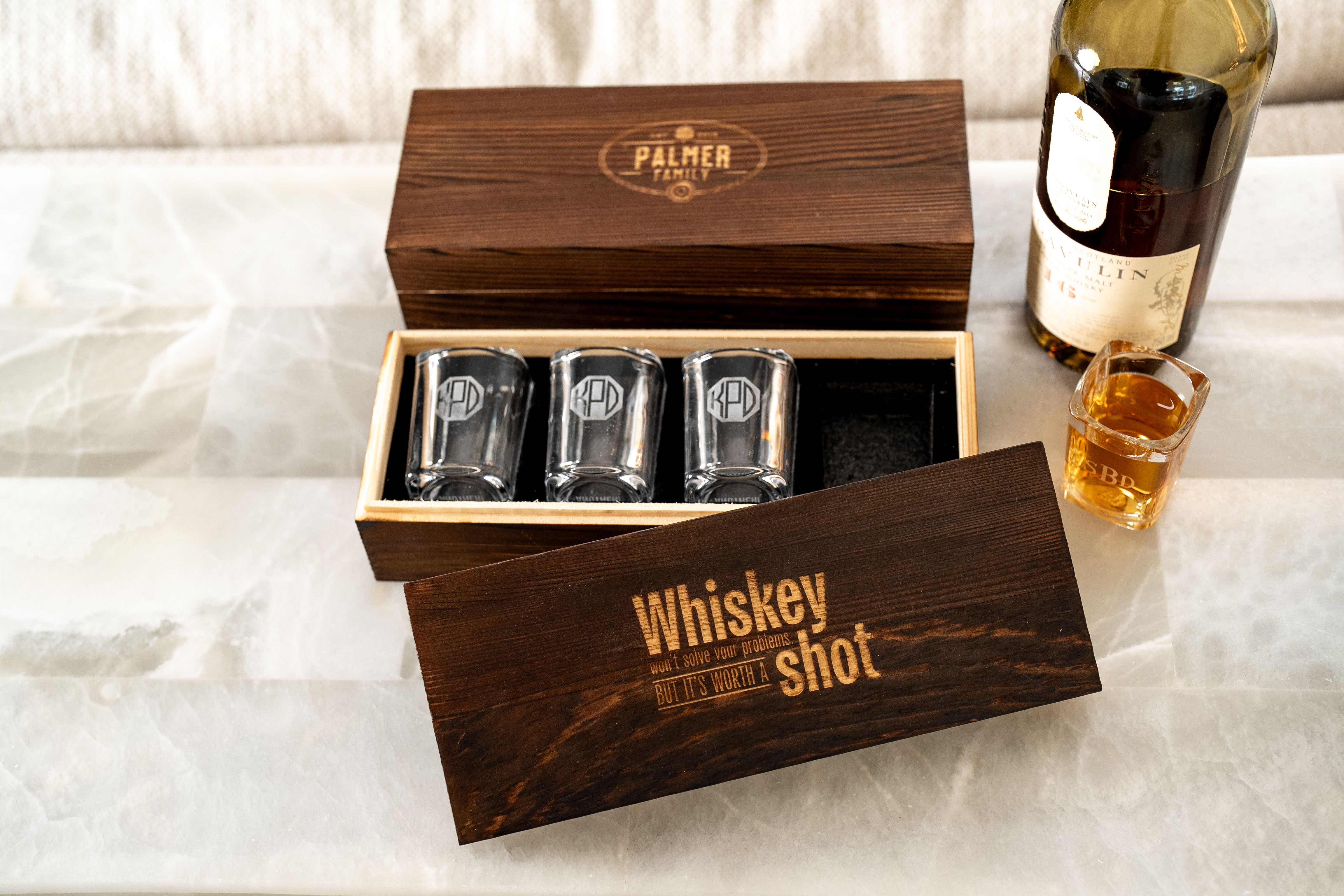 Personalized Shot Glass Gift Box Set of 4